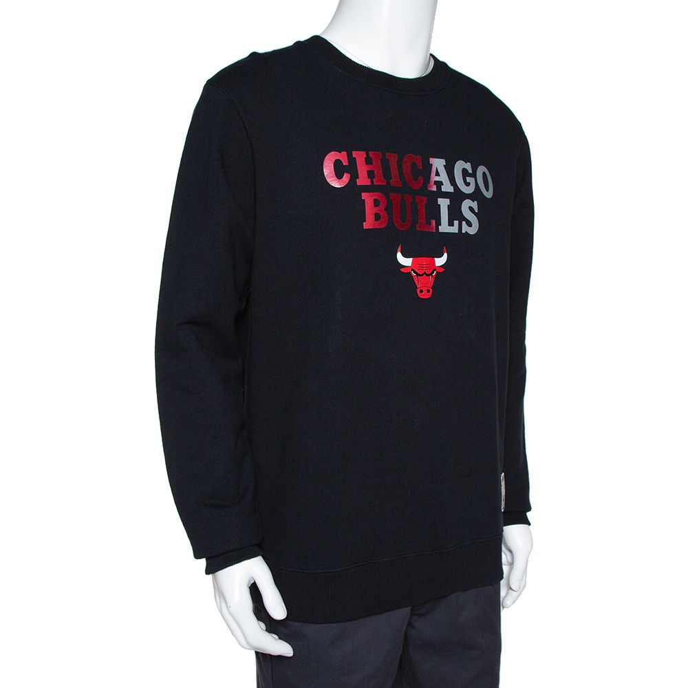 

Marcelo Burlon X NBA Black Chicago Bulls Print Cotton Sweatshirt