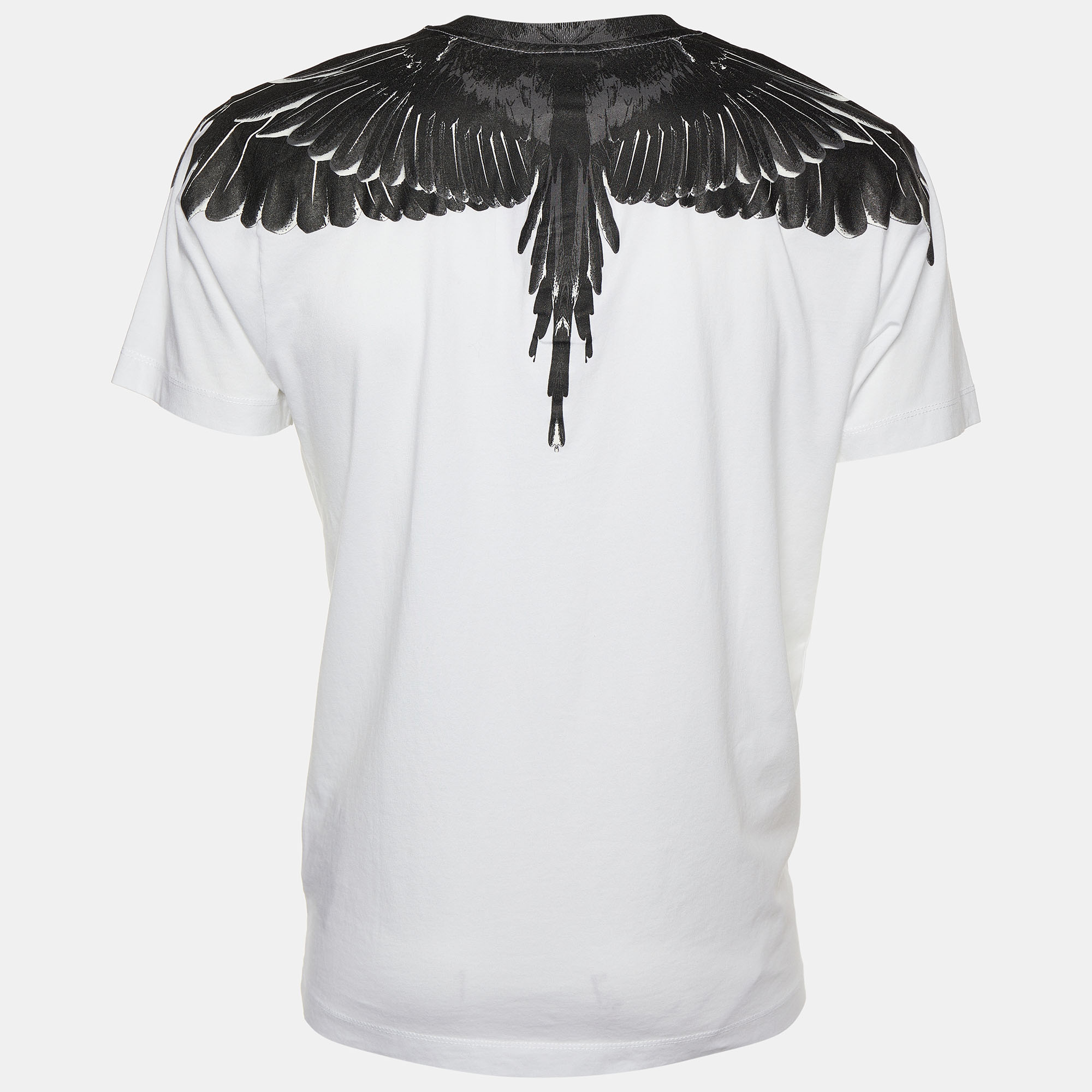 

Marcelo Burlon White Icon Wings Printed Cotton Knit Crewneck T-Shirt