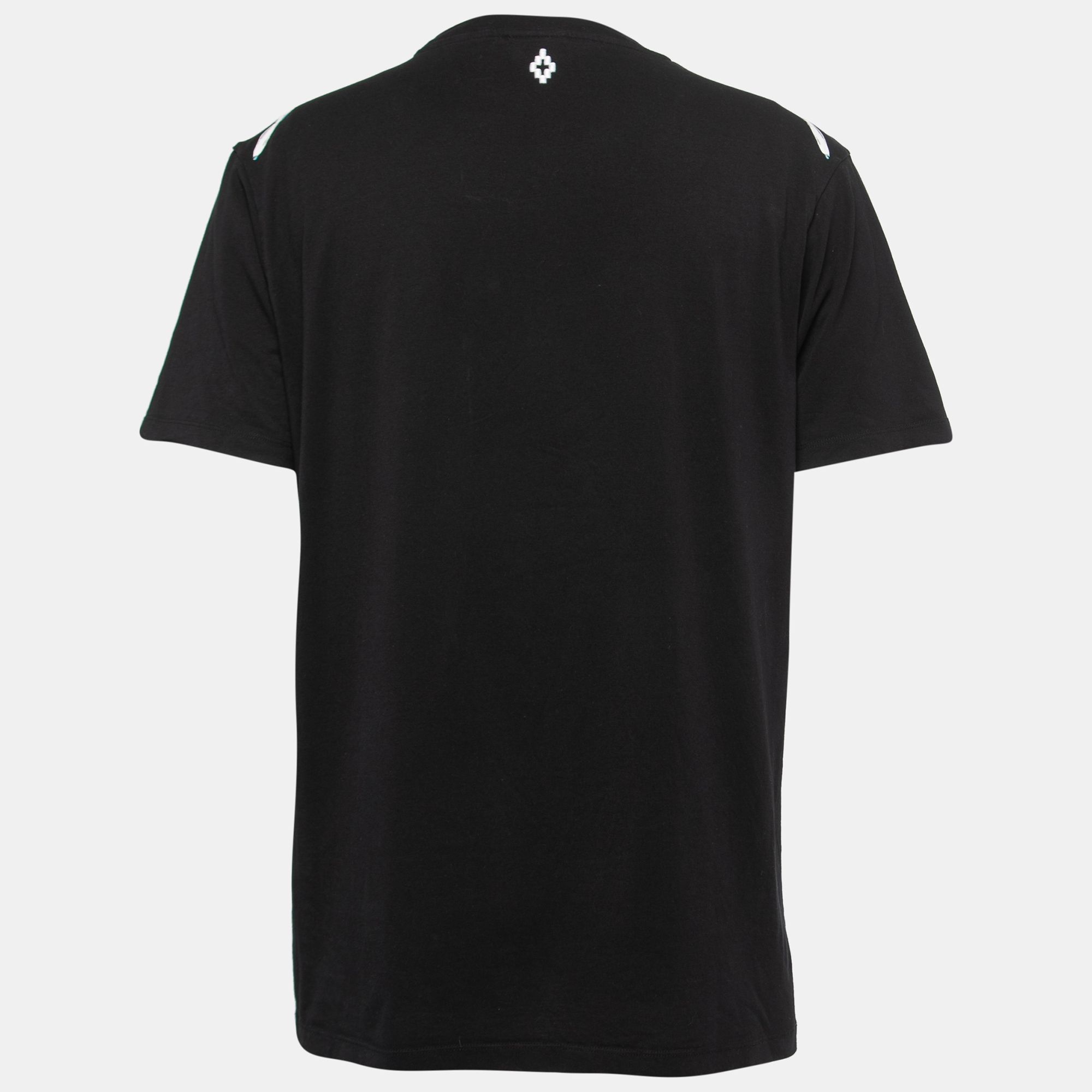 

Marcelo Burlon Black Printed Cotton Half Sleeve T-Shirt