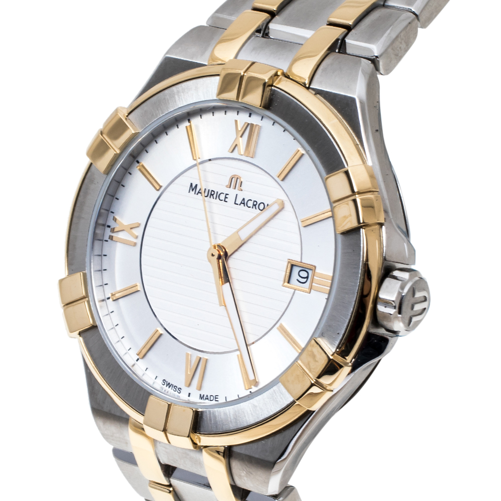 

Maurice Lacroix Silver Two-Tone Stainless Steel Aikon AI1008-PVY13-132-1 Men's Wristwatch