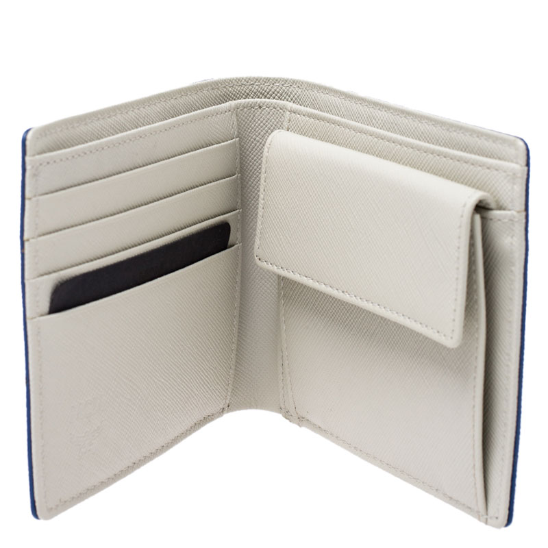 

MCM Blue Leather Bifold Wallet