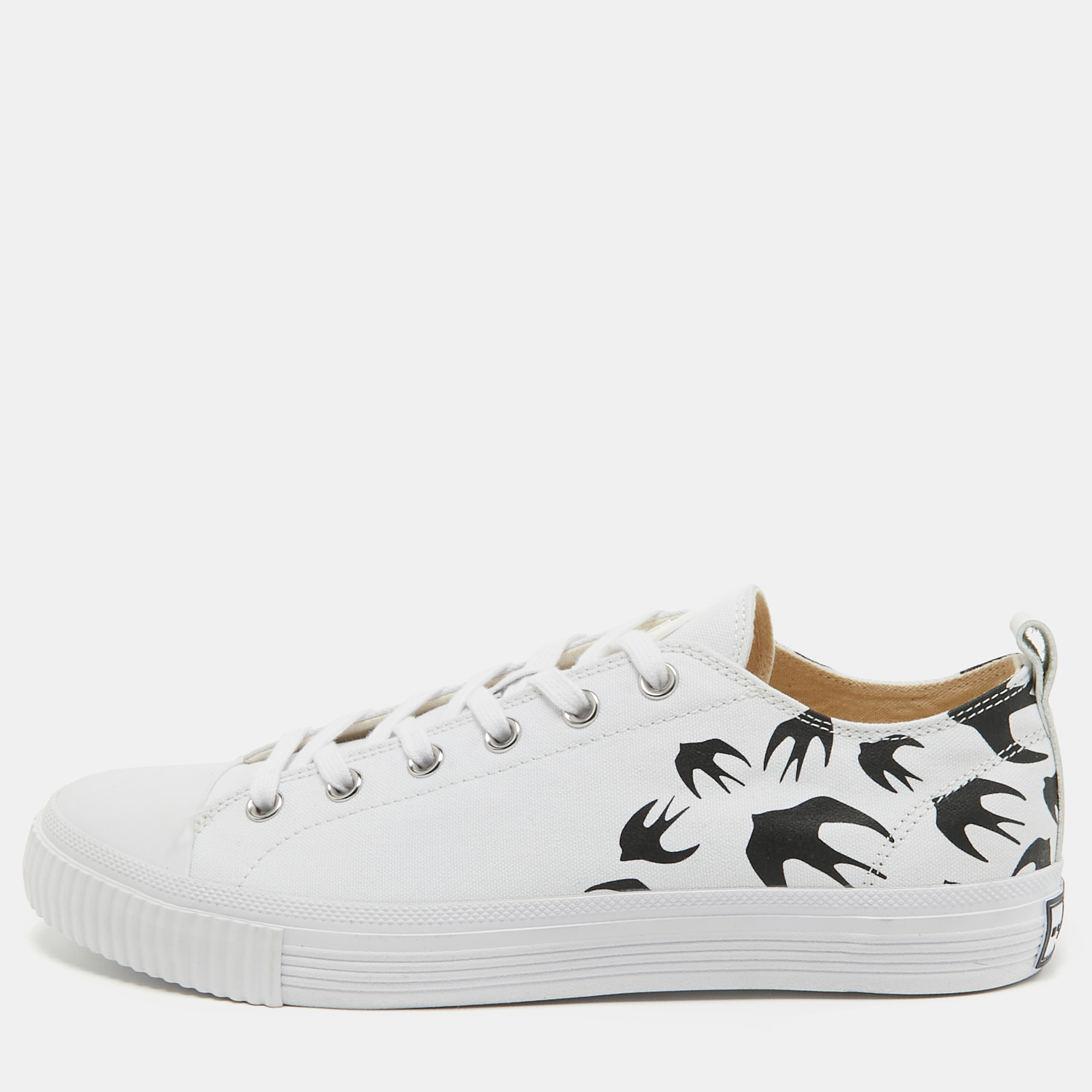 

McQ by Alexander McQueen White Canvas Swallow Sneakers Size