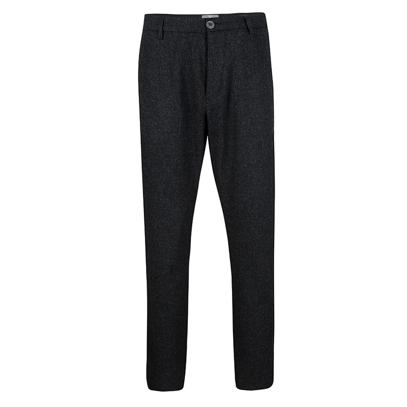 Pre Owned McQ by Alexander McQueen Grey Wool Tailored Trousers XL