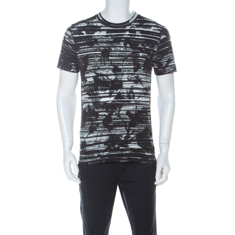 

McQ by Alexander McQueen Brown and White Worn Striped Cotton T Shirt M