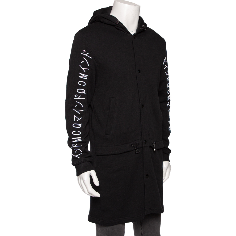 

McQ by Alexander McQueen Black Cotton Knit Hooded Jacket