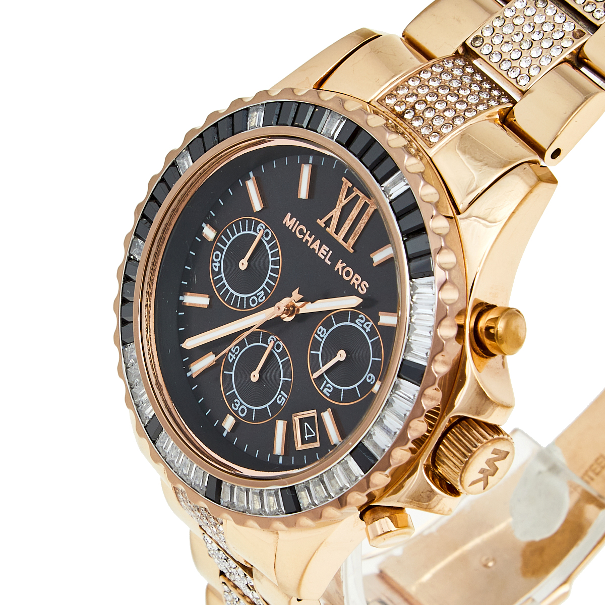 

Michael Kors Black Rose Gold Plated Stainless Steel Everest MK5875 Women's Wristwatch