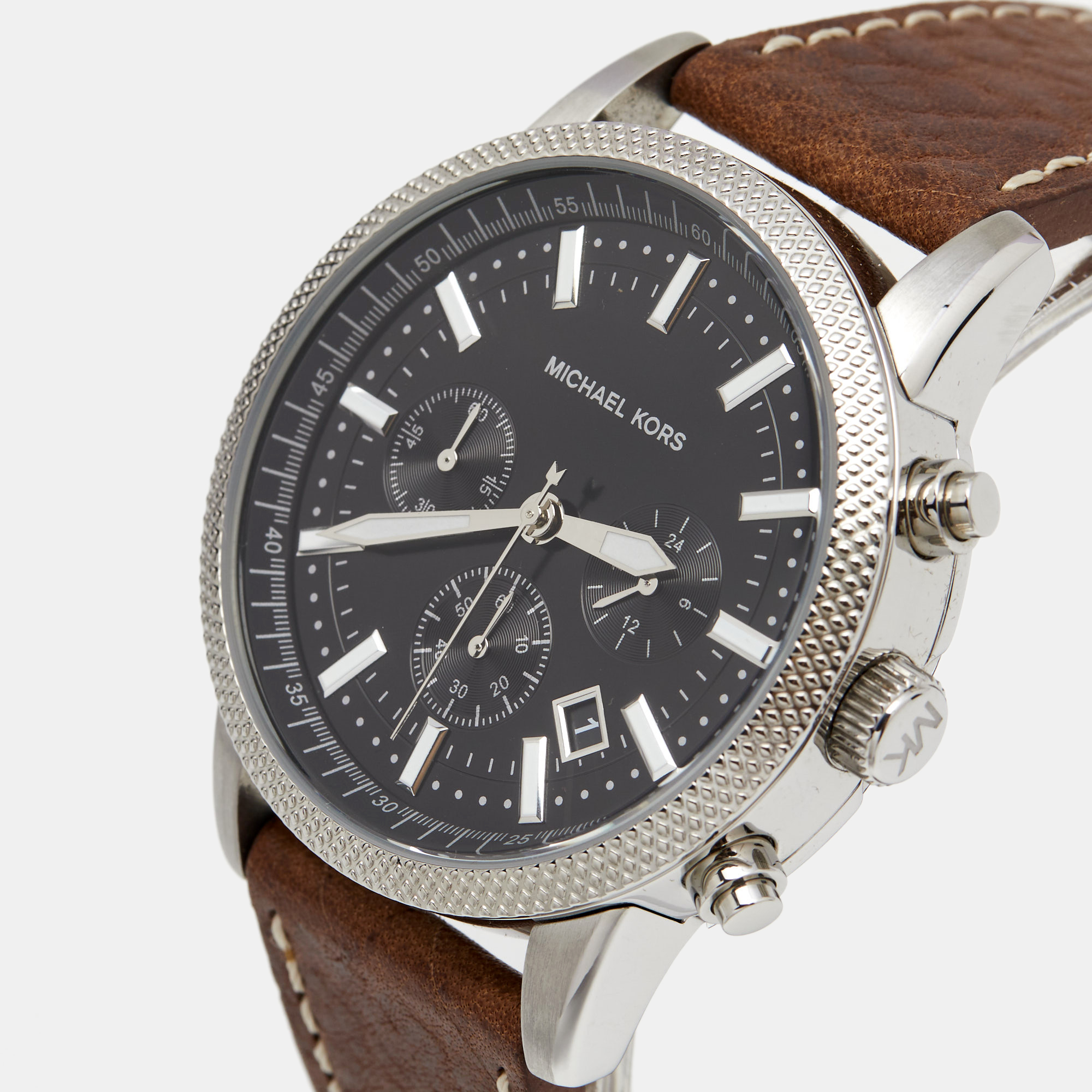 

Michael Kors Black Stainless Steel Scout MK8309 Men's Wristwatch, Brown