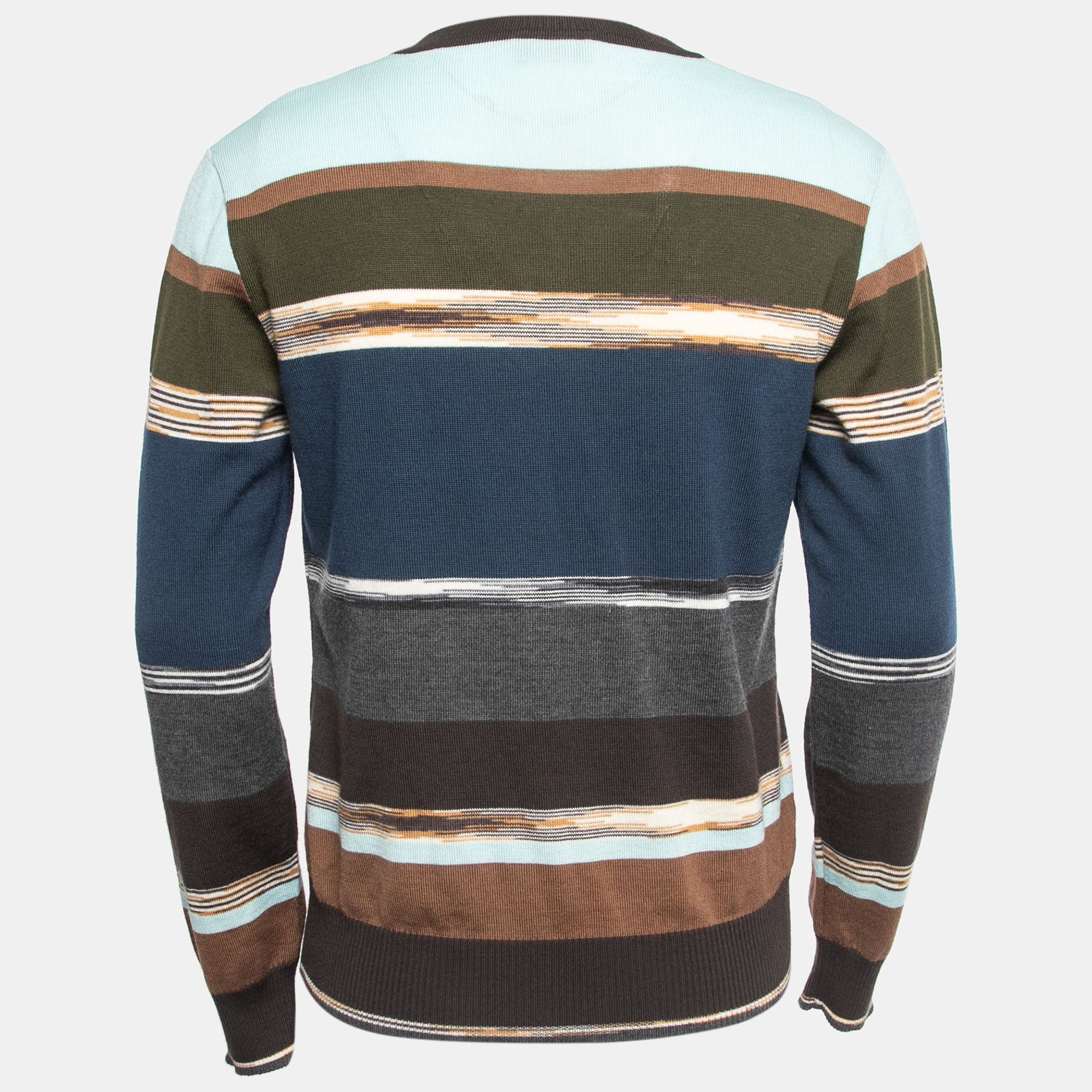 

Missoni Sport Multicolor Patterned Wool Knit V-Neck Sweater