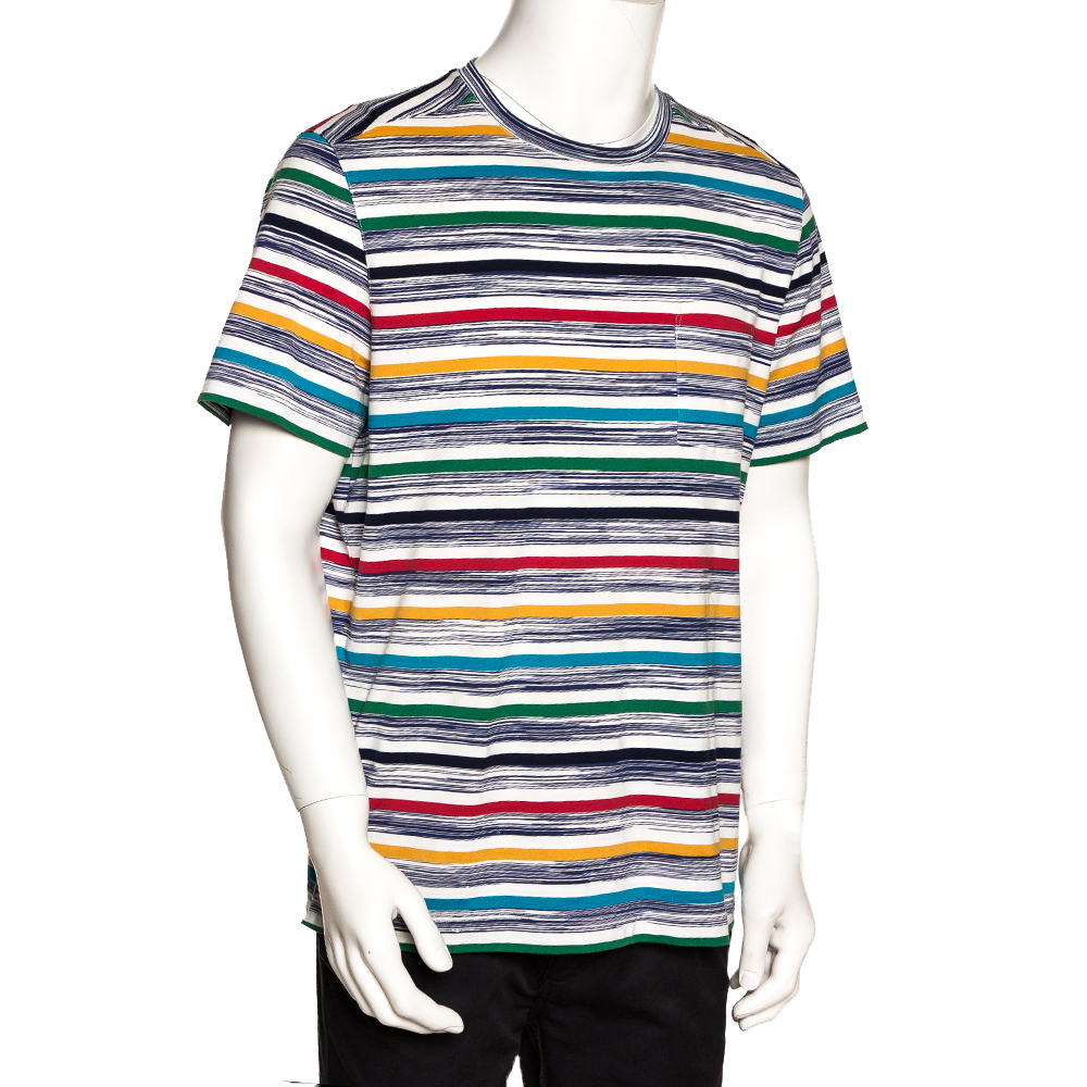 

Missoni Mare Multicolor Striped Cotton T Shirt