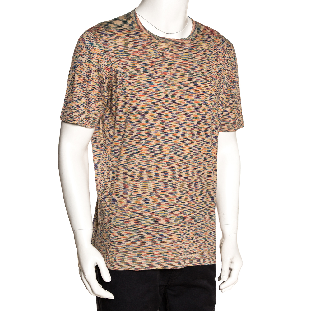 

Missoni Mulitcolor Abstract Printed Knit T Shirt, Multicolor