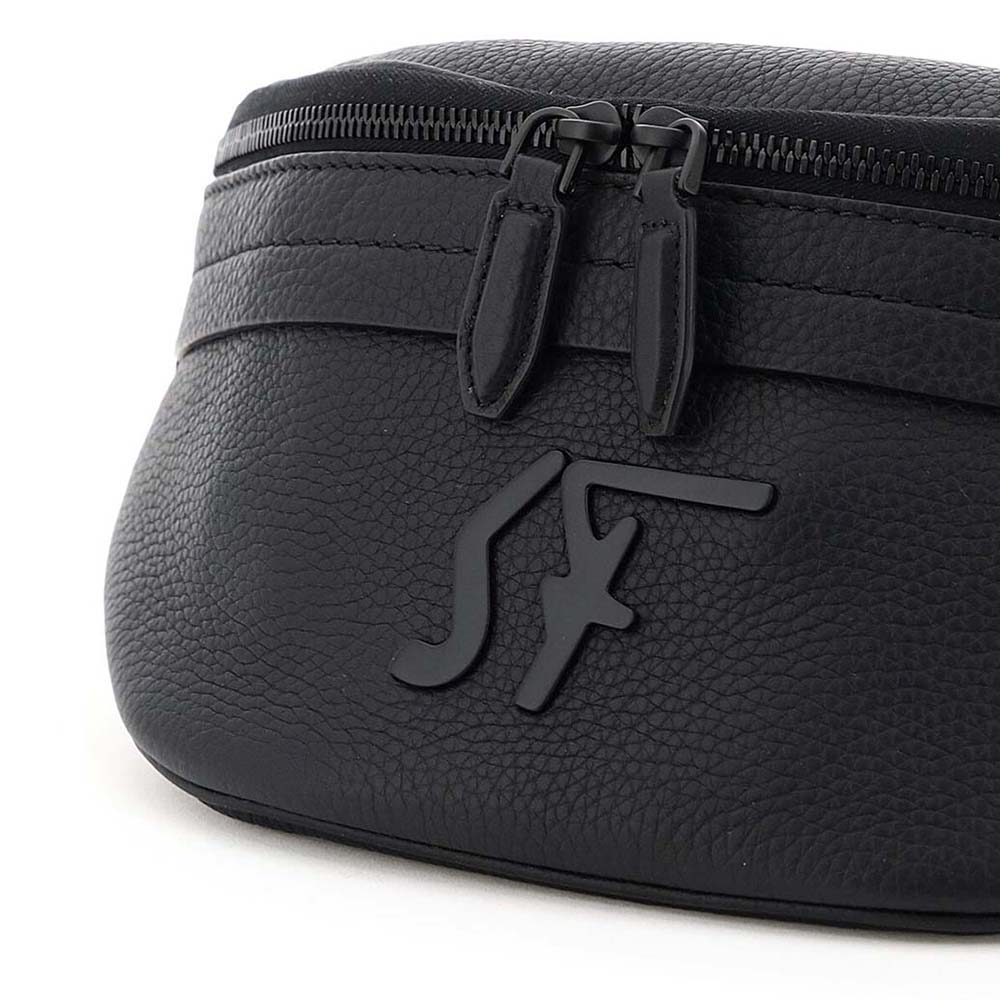 

Miu Miu Black Leather Monogram Firenze Beltpack