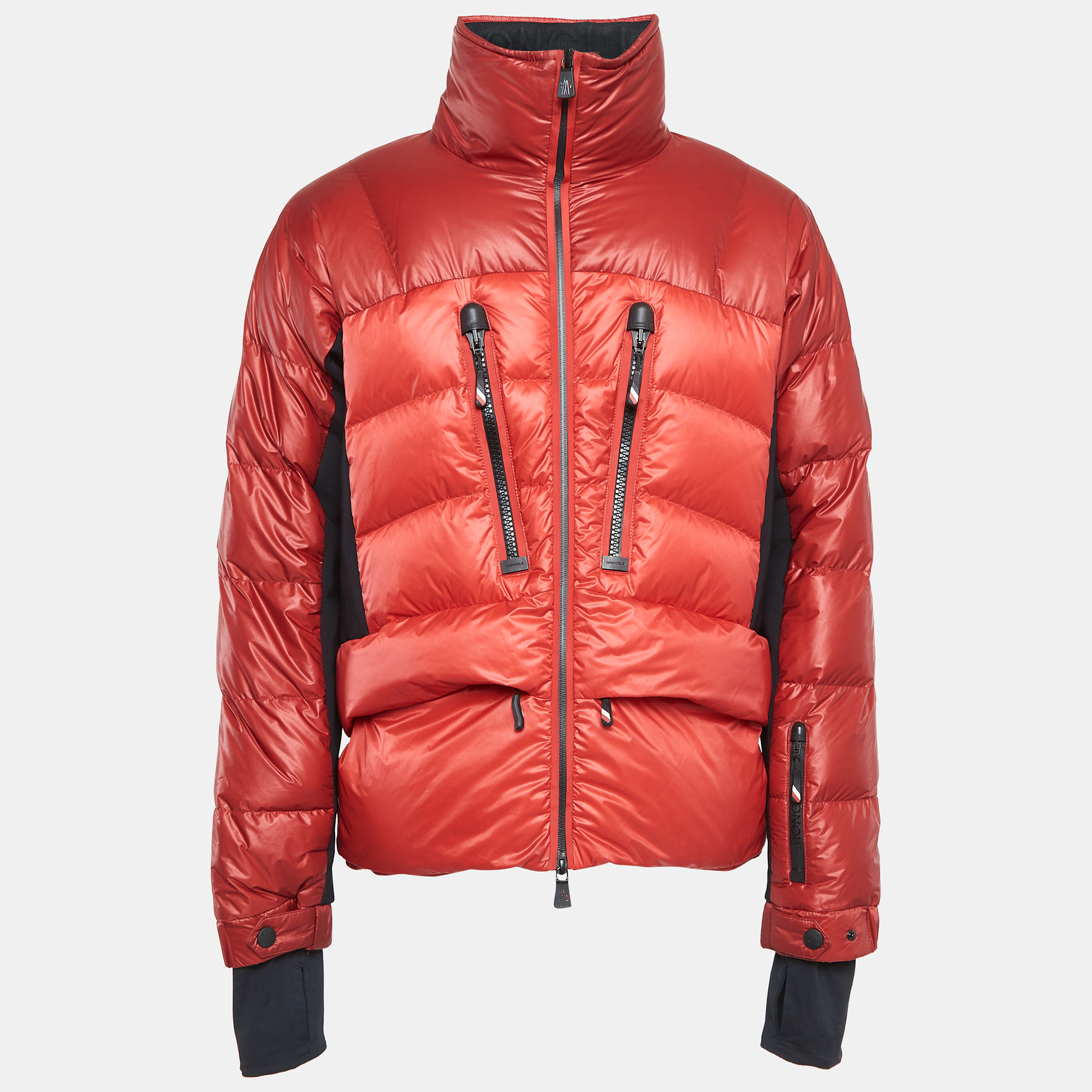 

Moncler Grenoble Red Synthetic Zip Front Down Jacket L