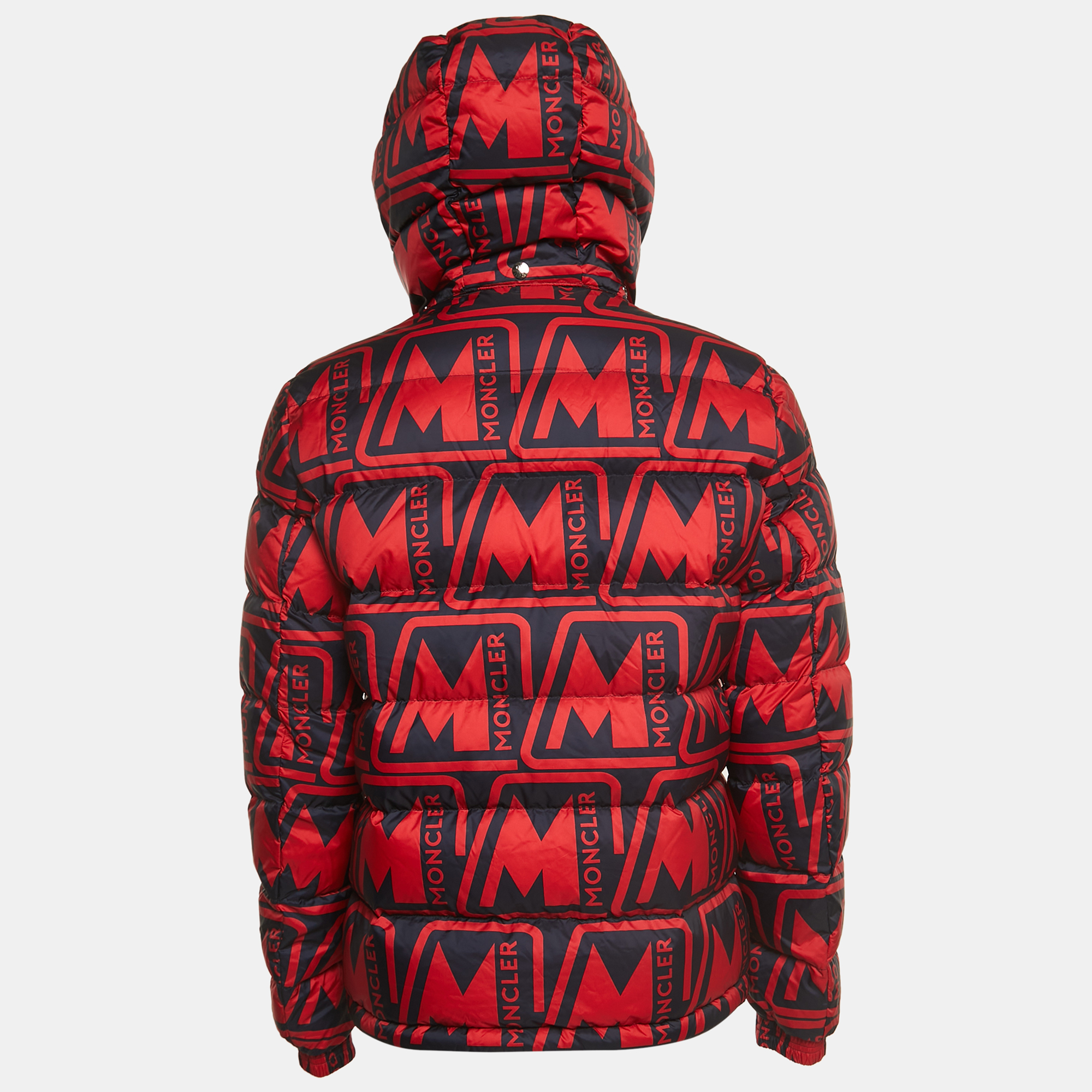 

Moncler Red/Black Printed Nylon Frioland Down Jacket