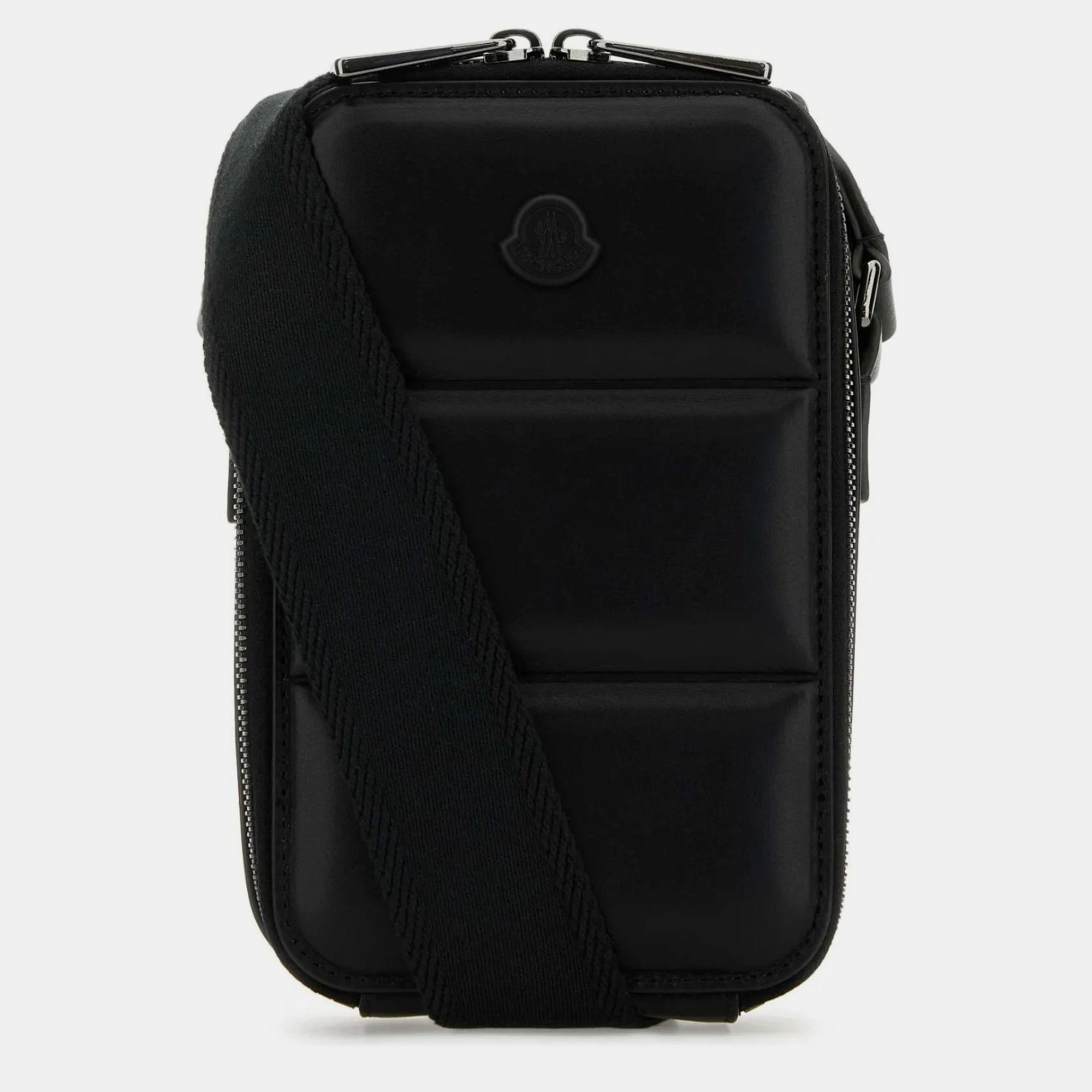 

Moncler Black Leather Vertical Crossbody Bag