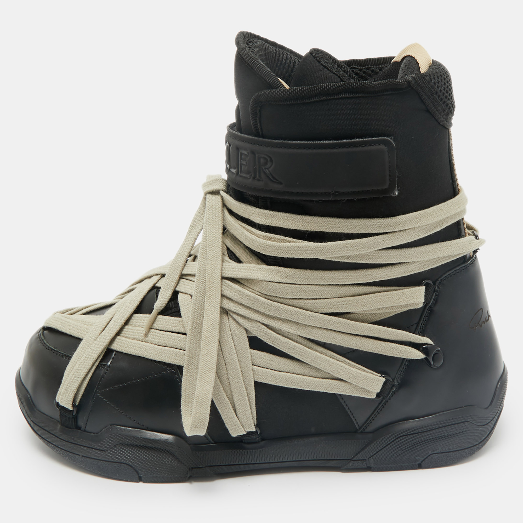 

Moncler x Rick Owens Black Leather Amber Snow Boots Size