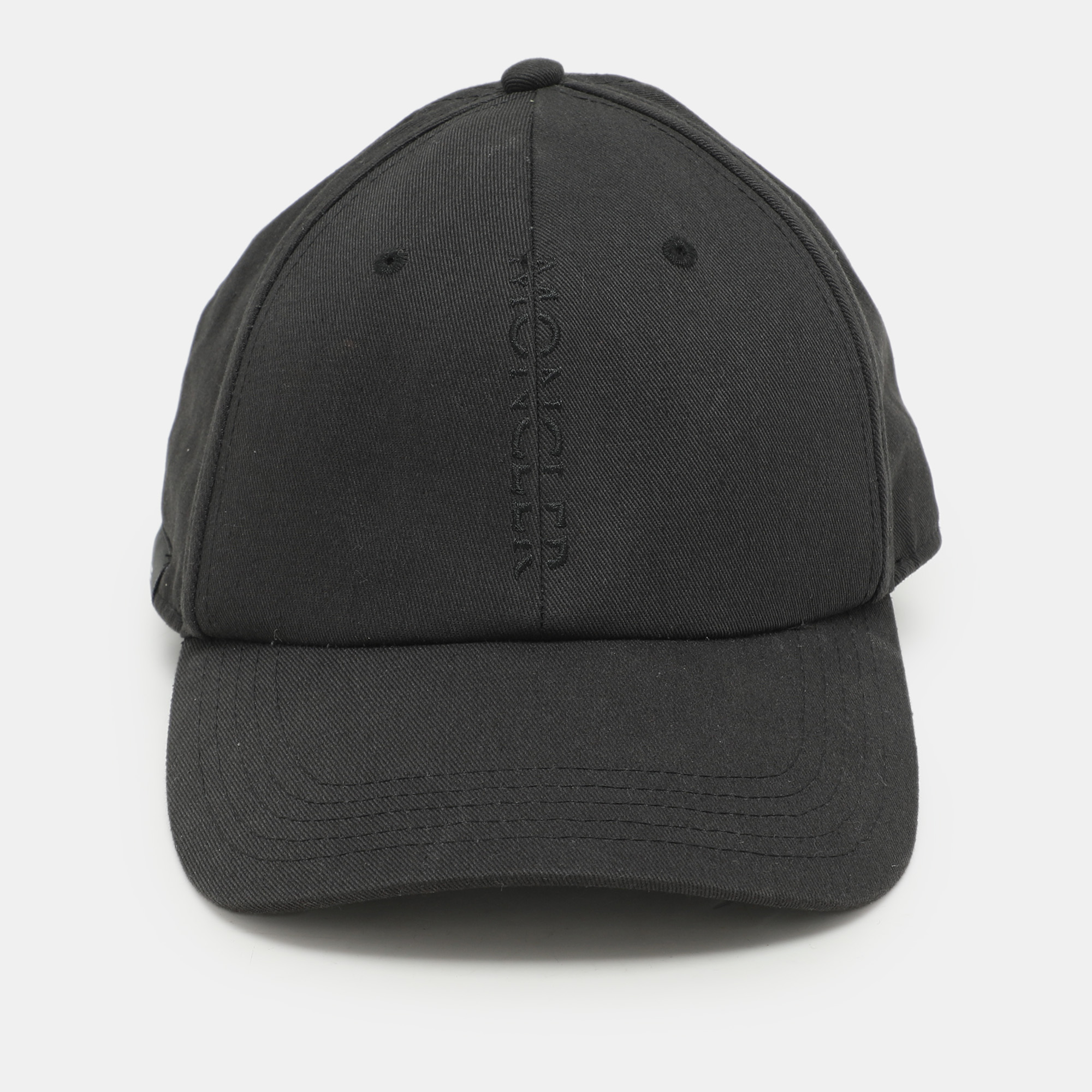 

Moncler Black Cotton Logo Baseball Cap