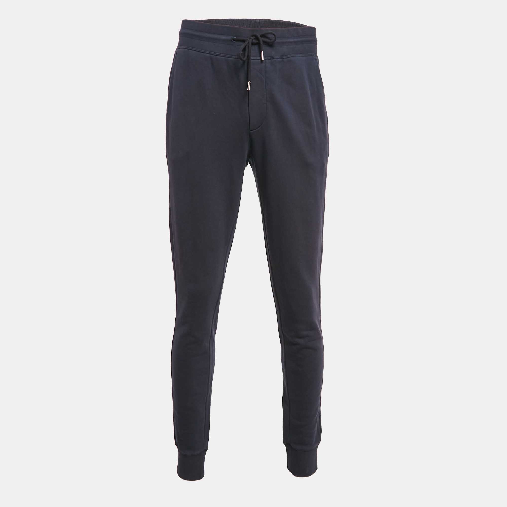 

Moncler Blue Cotton Knit Drawstring Jogger Pants XXL, Navy blue