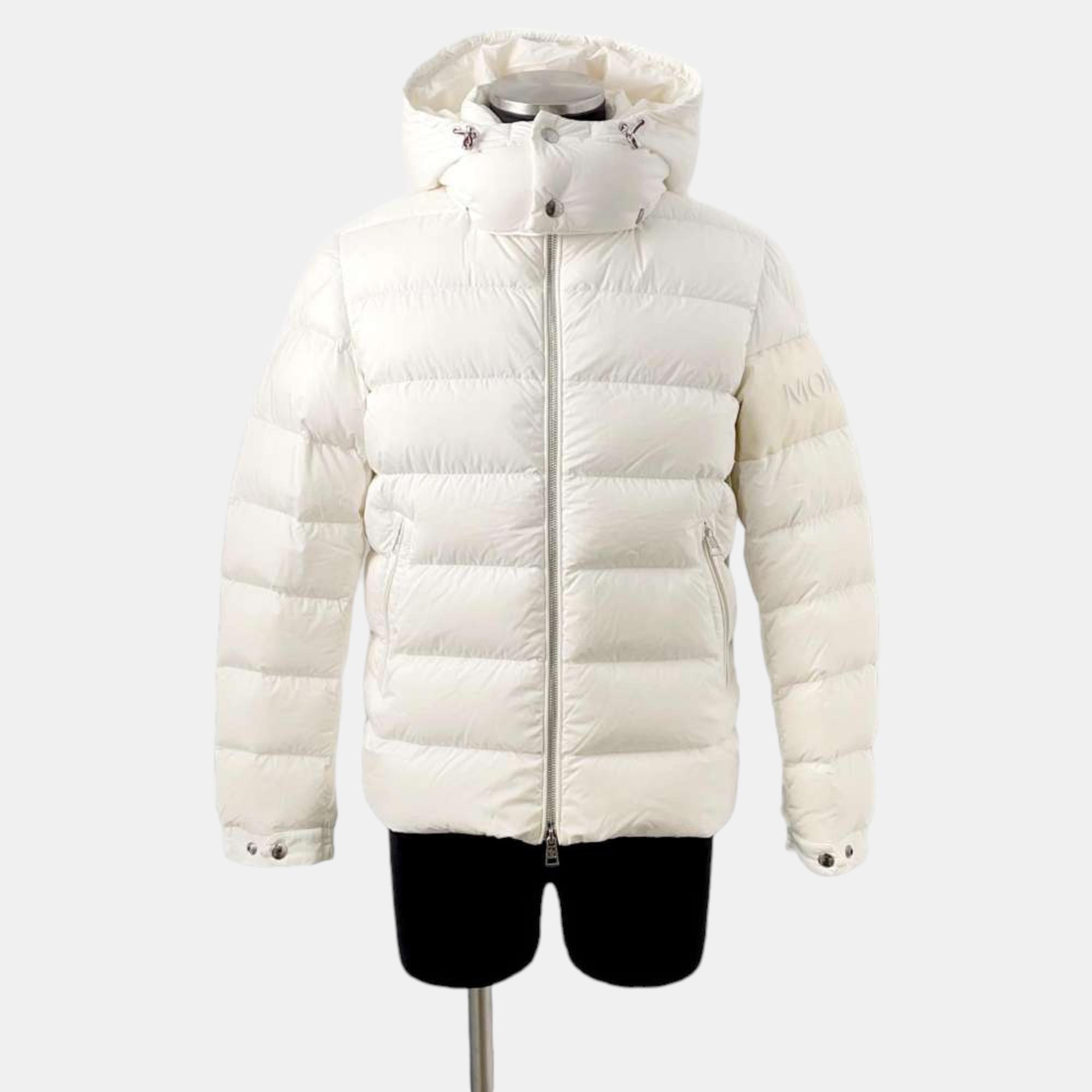 

Moncler White Nylon100% Down90% Feather10% Aravis Down Jacket Size