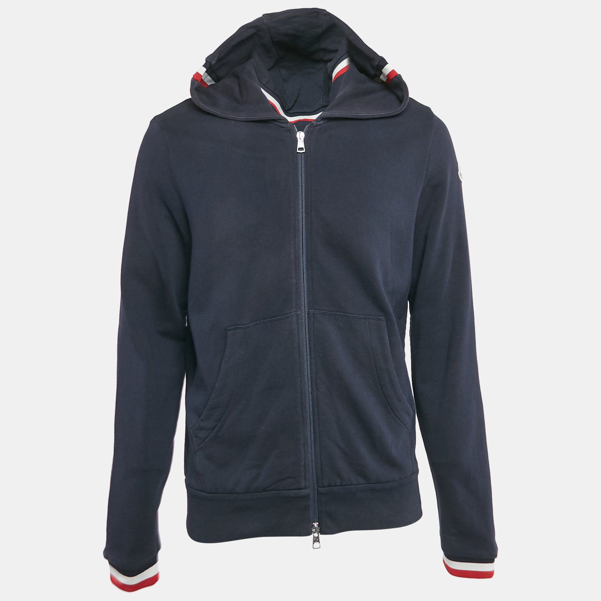 

Moncler Navy Blue Cotton Zip-Up Hoodie M