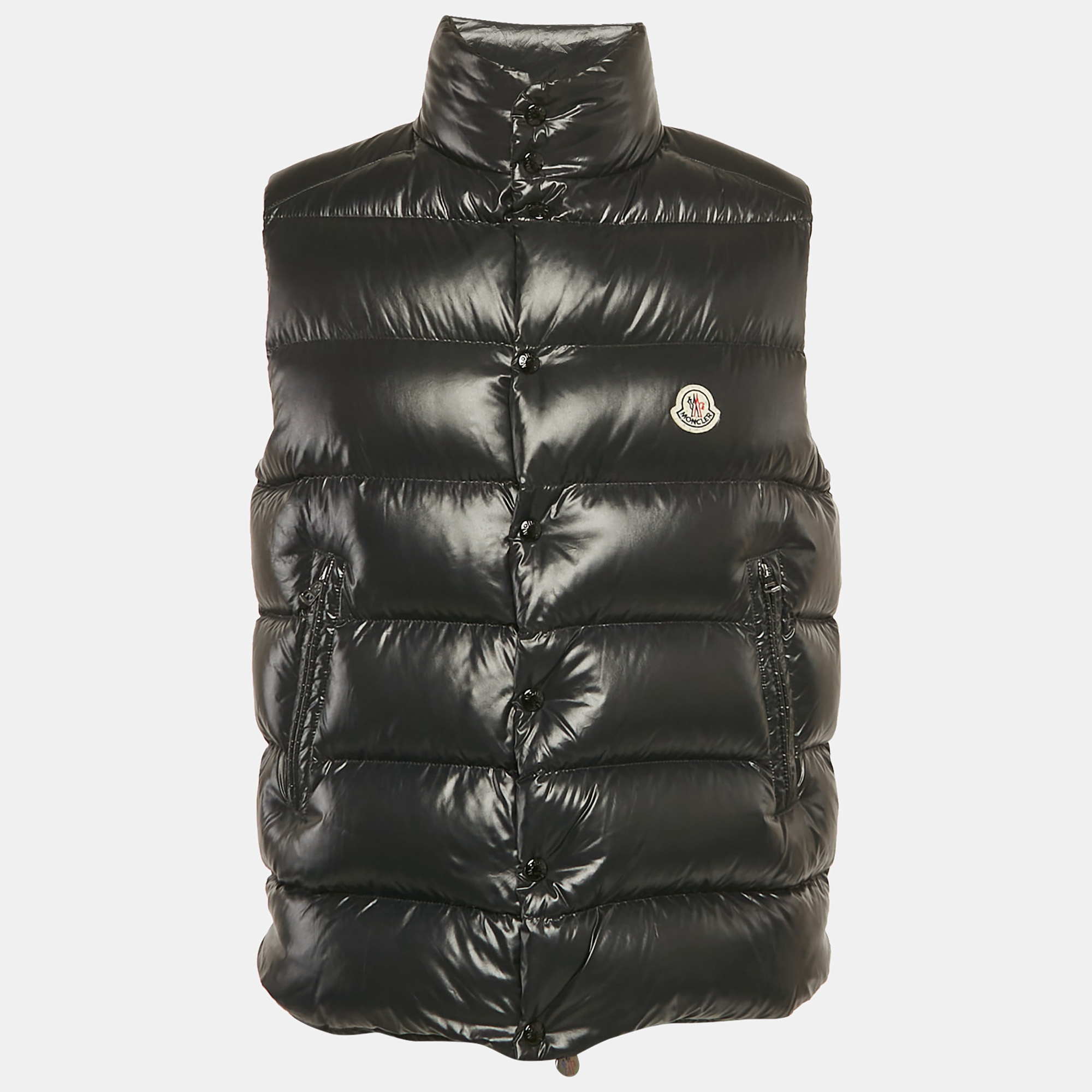 

Moncler Black Nylon Zip-Up Puffer Tibb Gilet Vest L