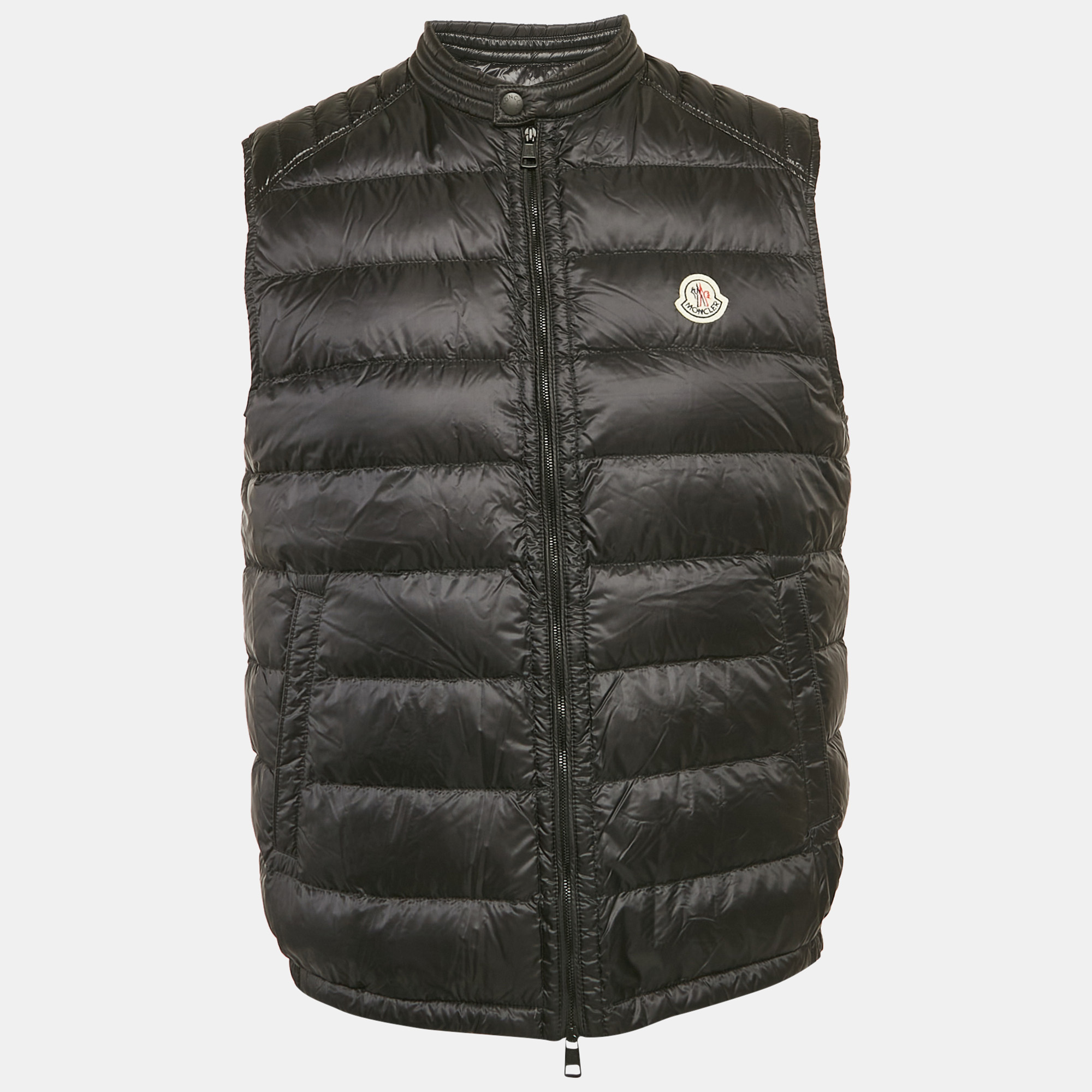 

Moncler Black Nylon Down Arves Gilet L