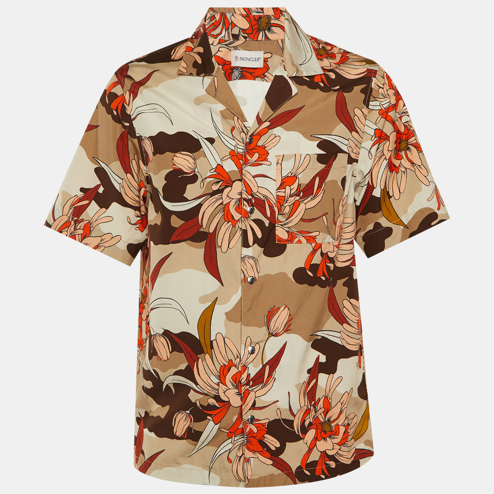 

Moncler Multicolor Floral Print Cotton Shirt M