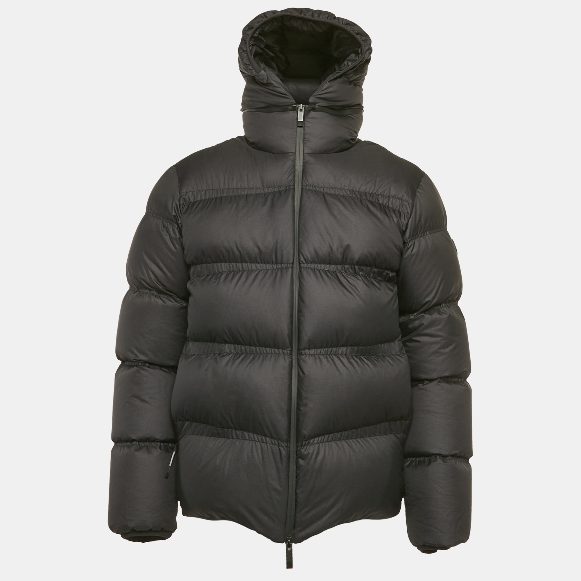 

Moncler Black Nylon Puffer Down Masac Jacket L