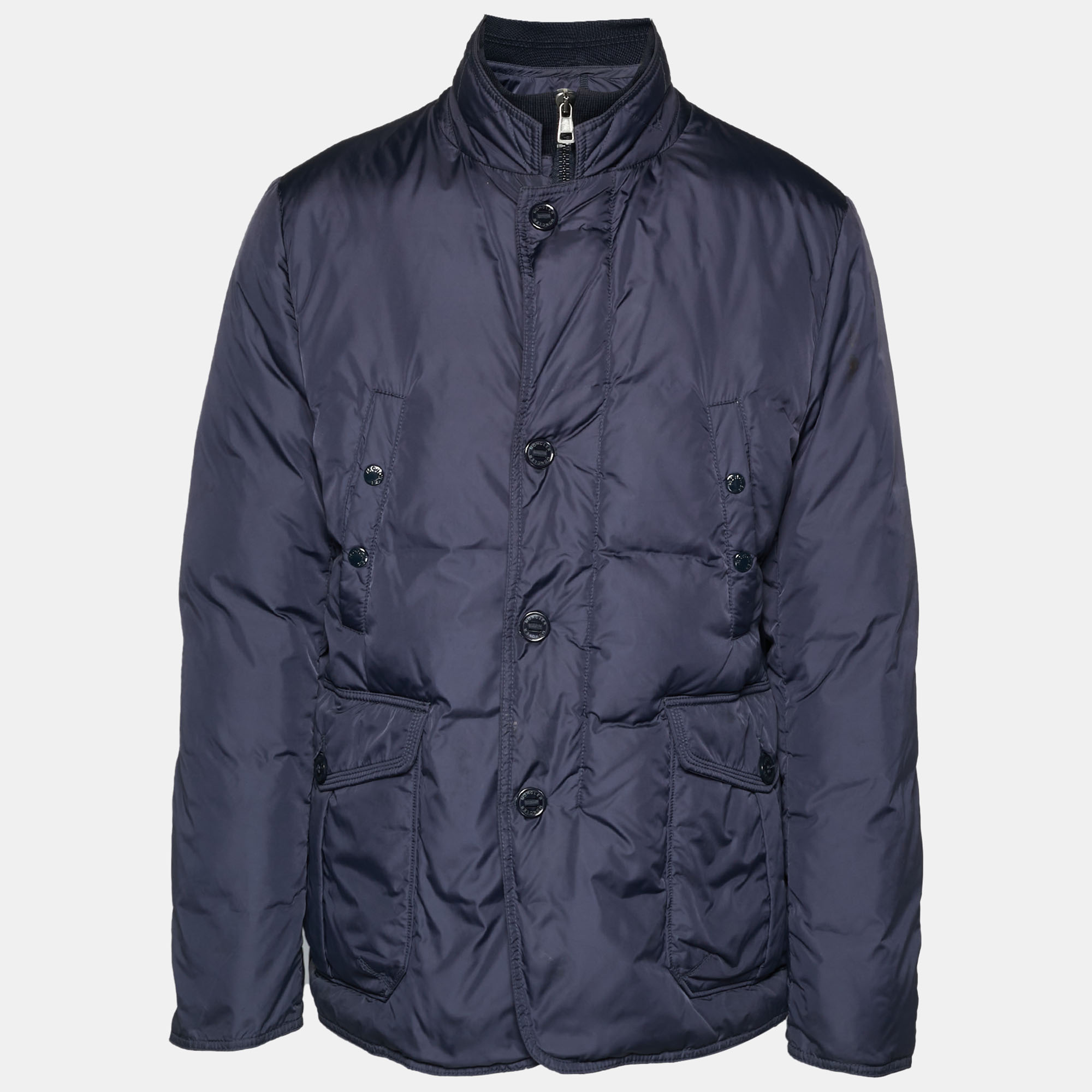 

Moncler Navy Blue Synthetic Quilted Jacket XXL