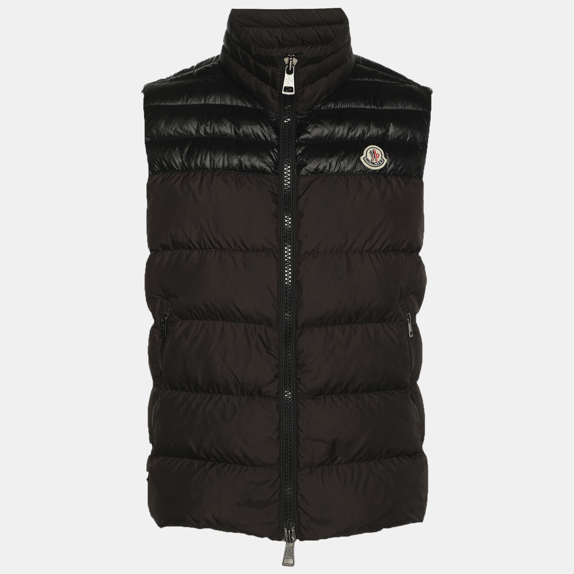 

Moncler Black Nylon Ghany Down Puffer Vest M
