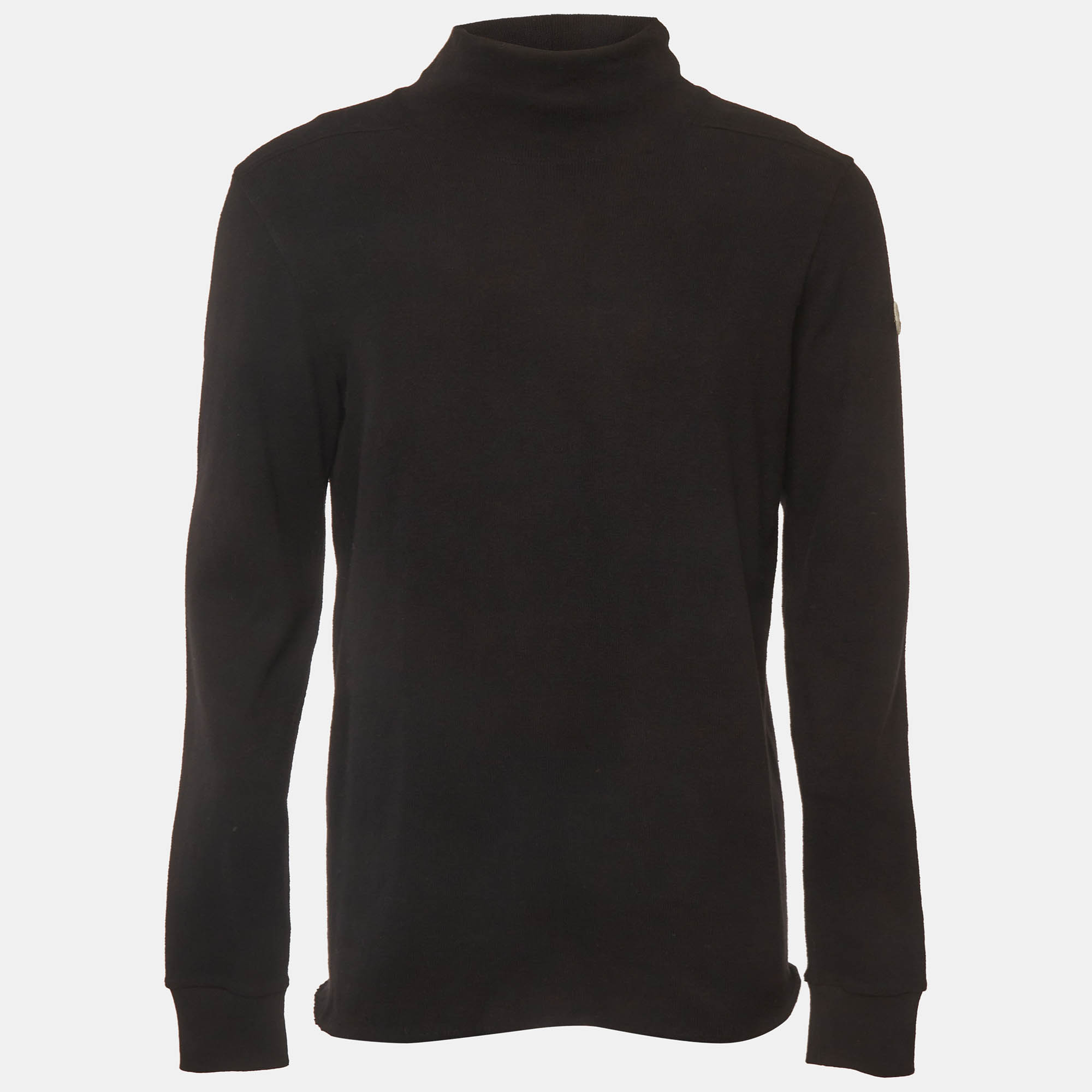 

Moncler Black Cotton Knit Turtle Neck Sweatshirt M