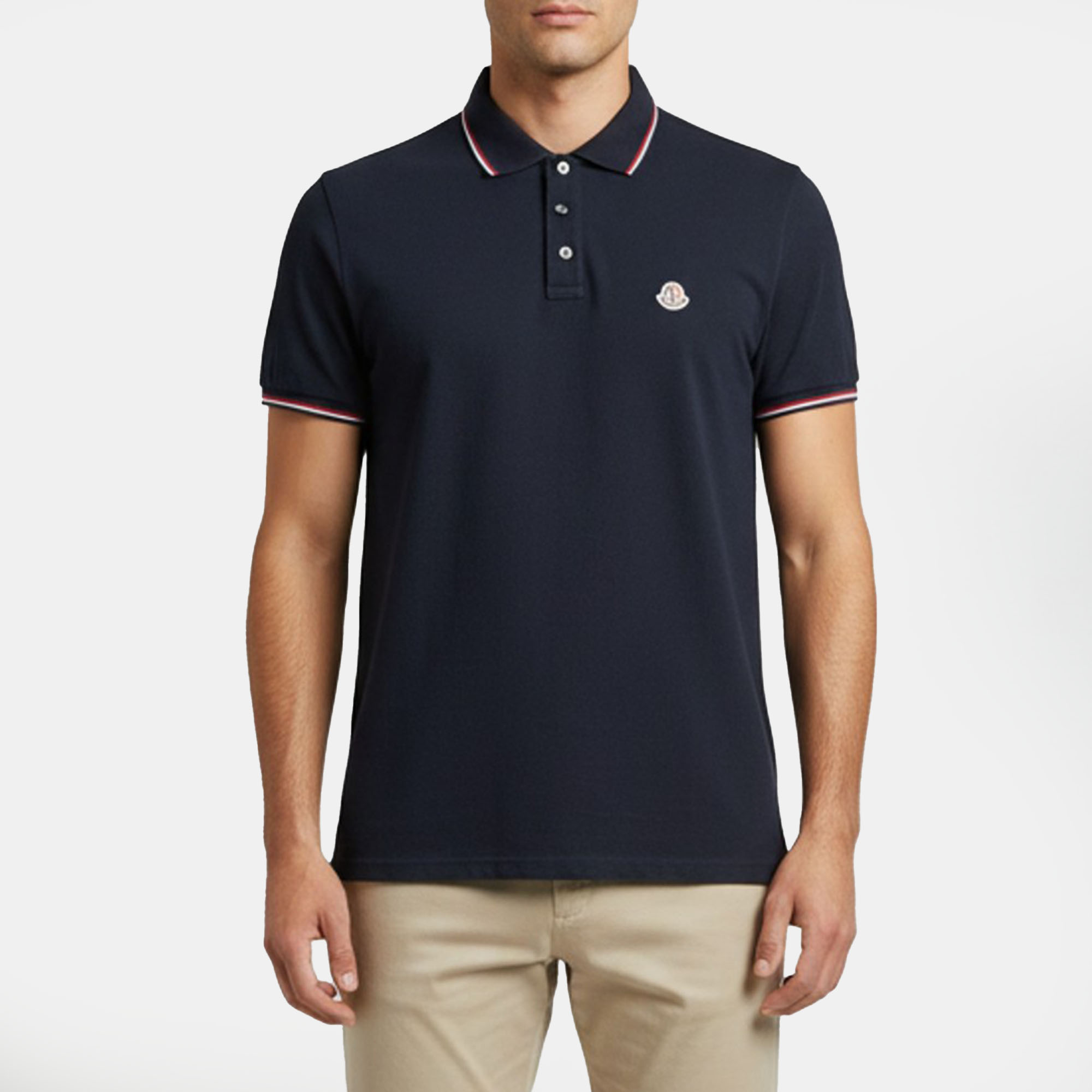

Moncler Navy Blue Pique Knit Polo T-Shirt XXL