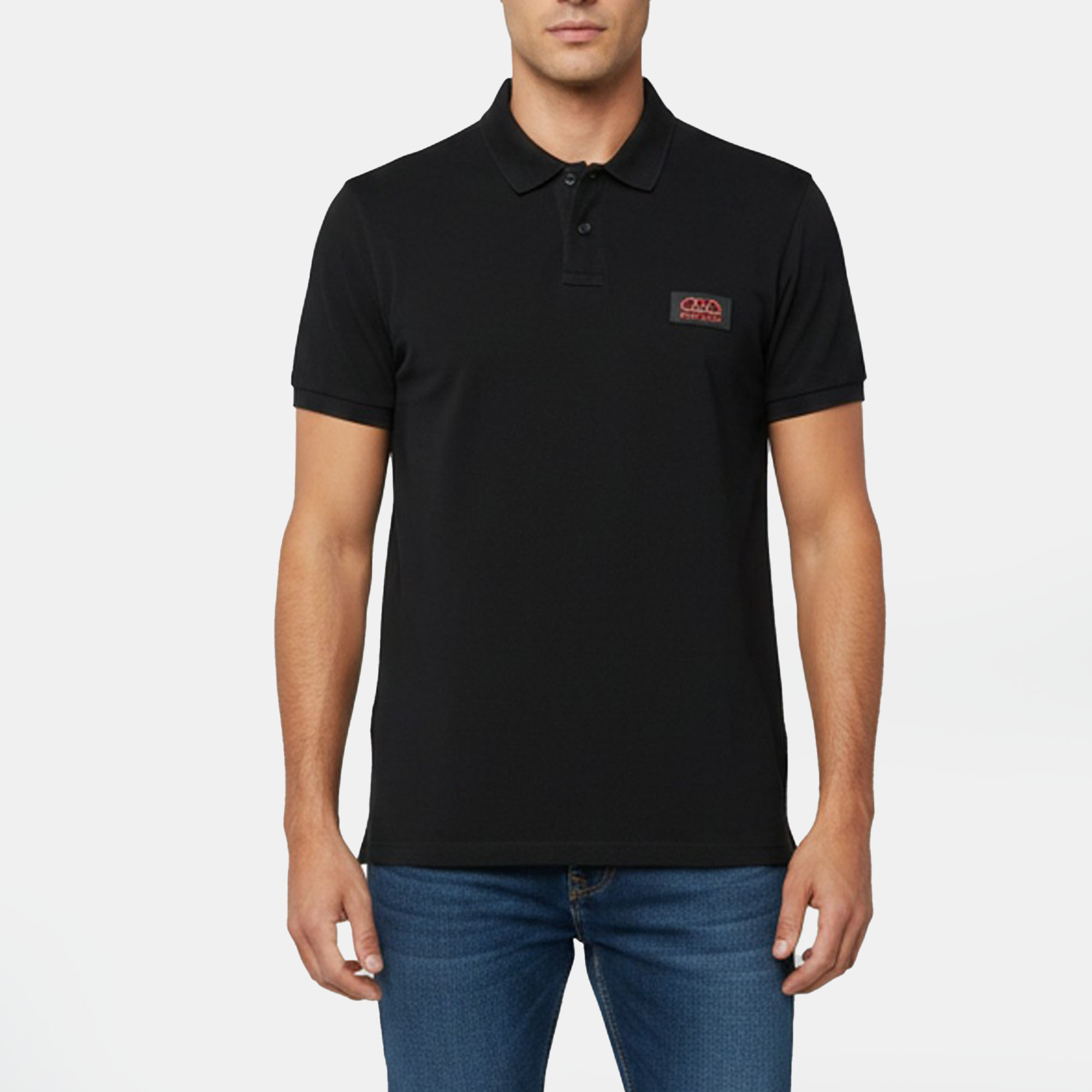 

Moncler Black Pique Knit Polo T-Shirt XXL