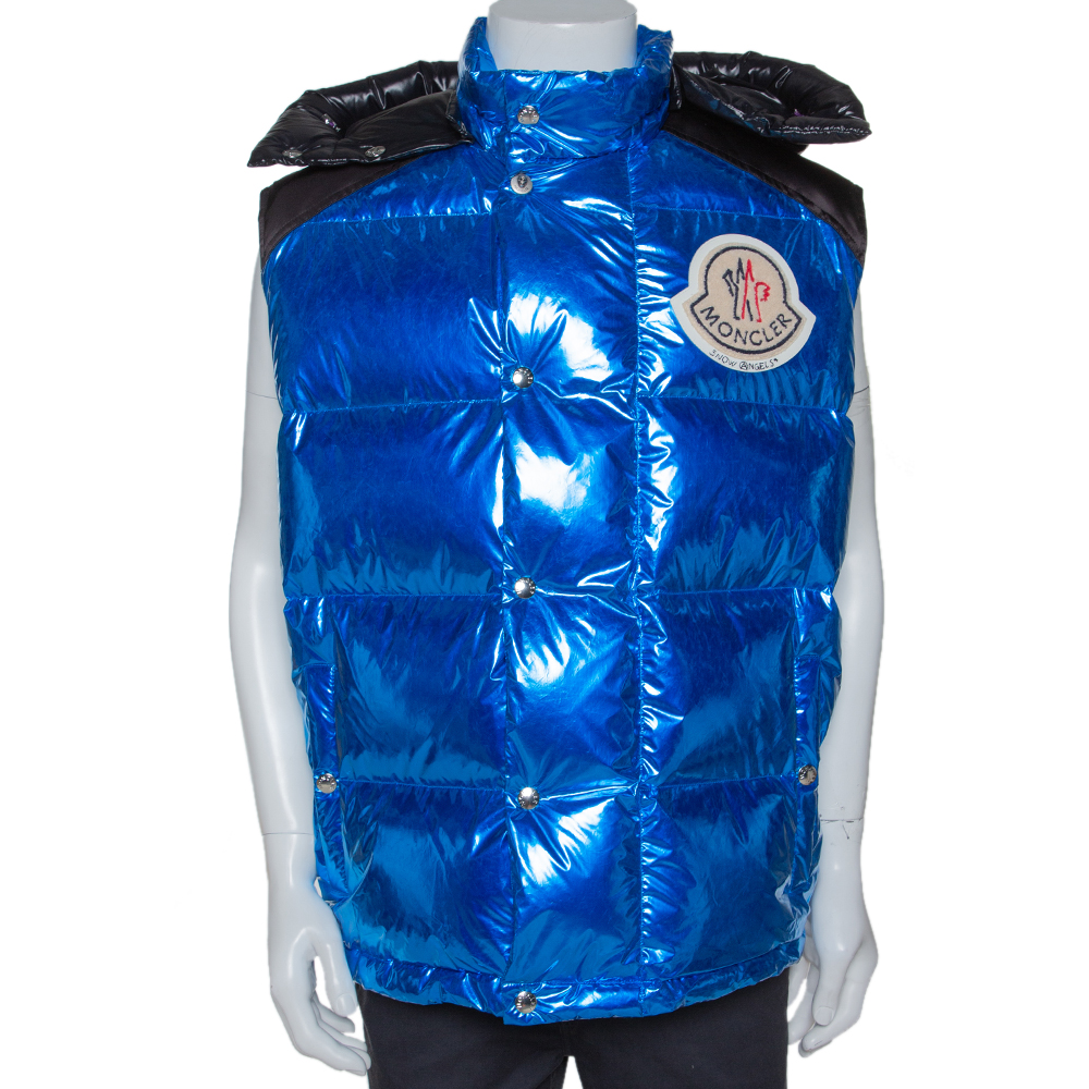 blue moncler vest