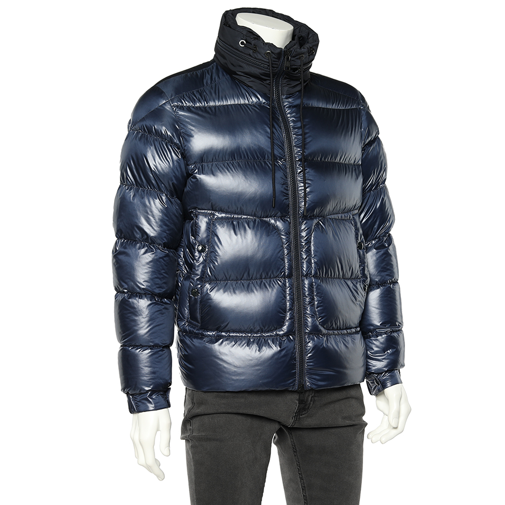 

Moncler Navy Blue Quilted Badenne Puffer Jacket