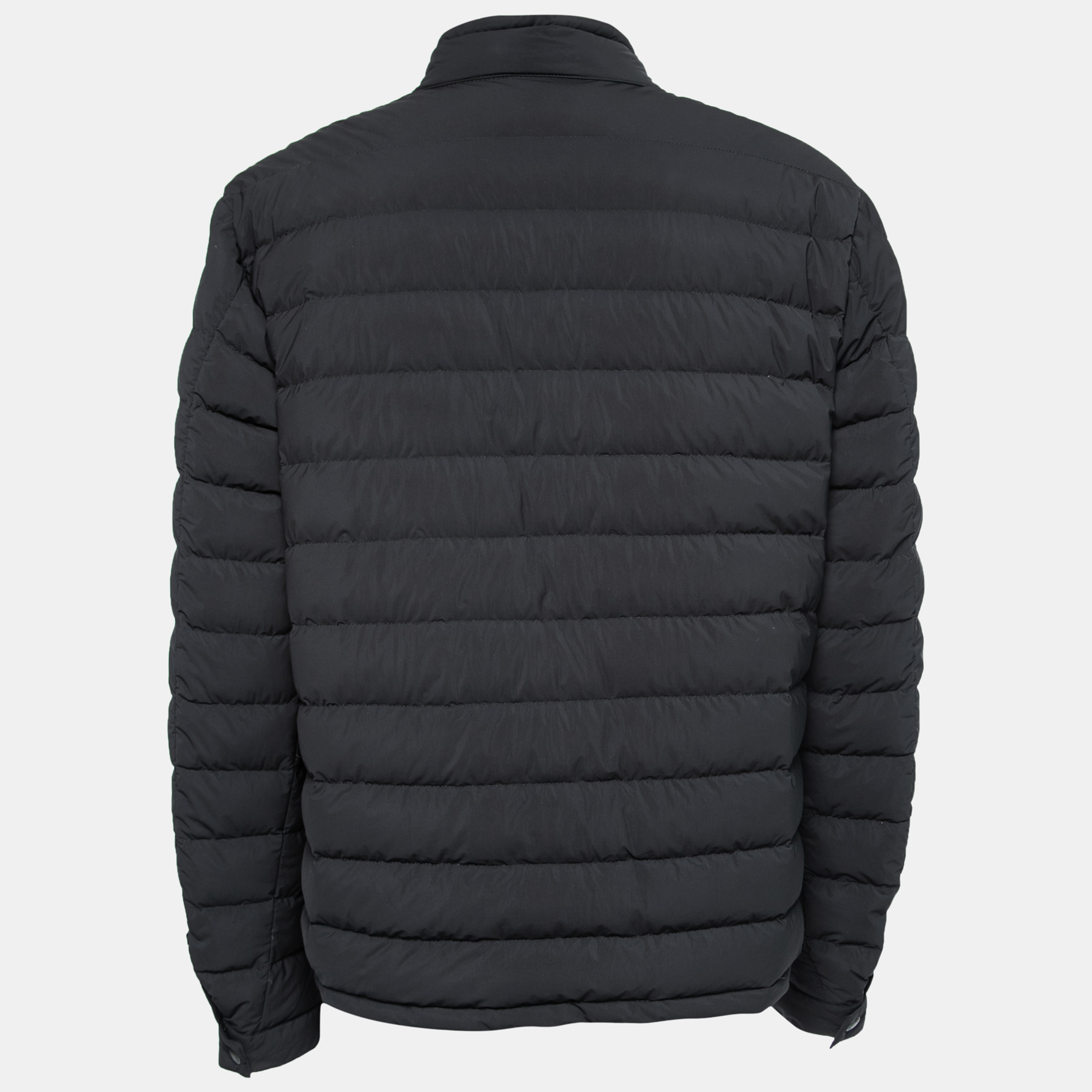 

Moncler Black Down Synthetic Acorus Zip Front Jacket