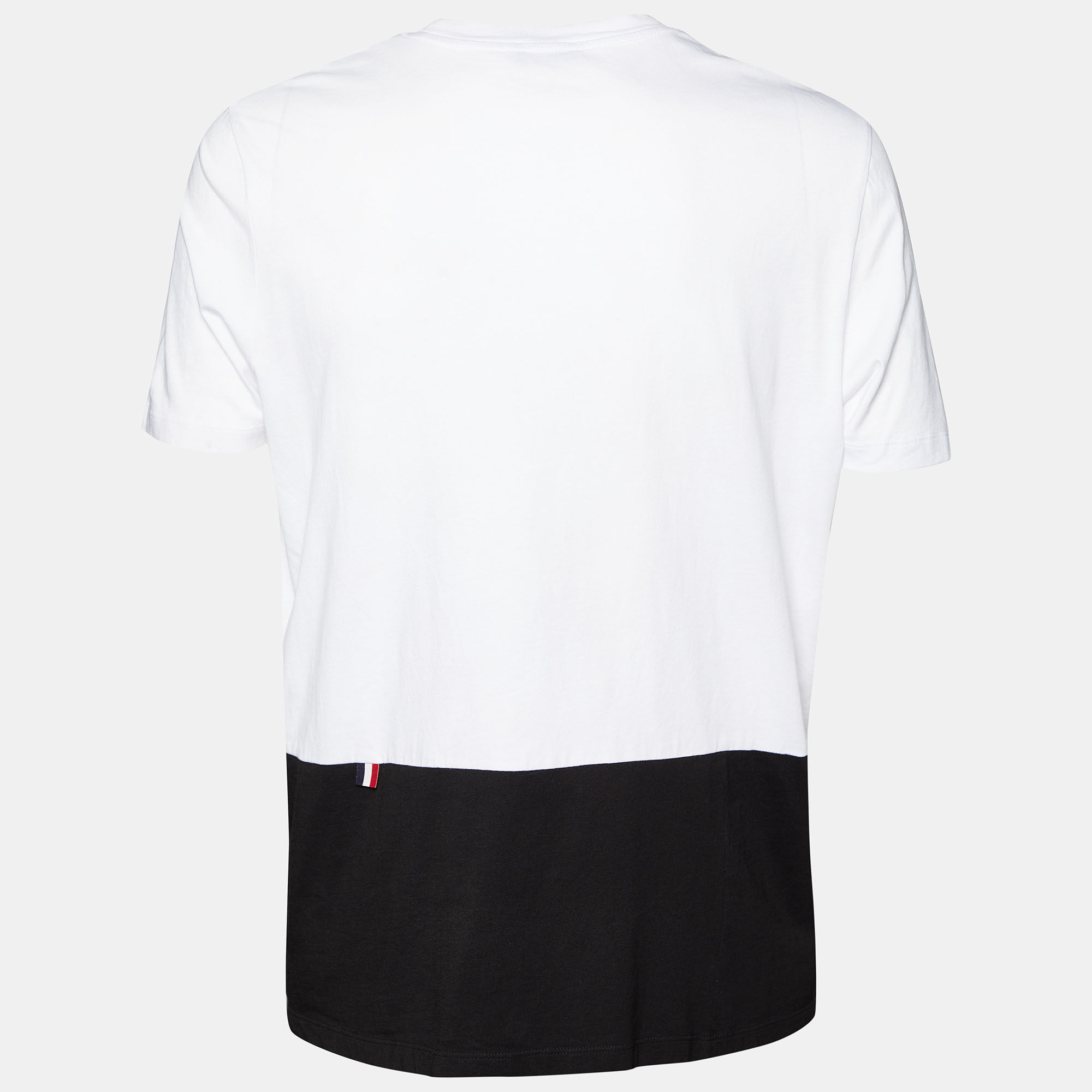

Moncler Monochrome Logo Printed cotton Knit Crewneck T-Shirt, White