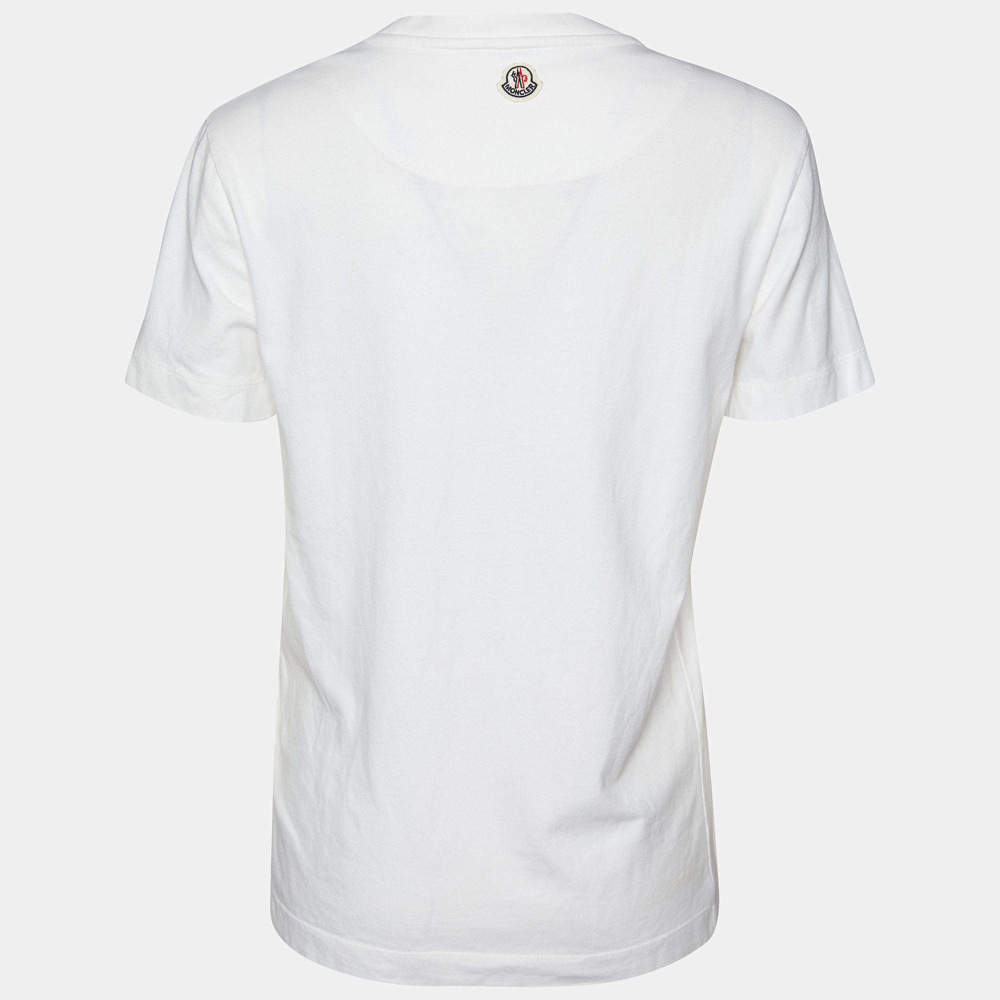 

Moncler White Cototn Knit pocket Detail Crewneck T-Shirt