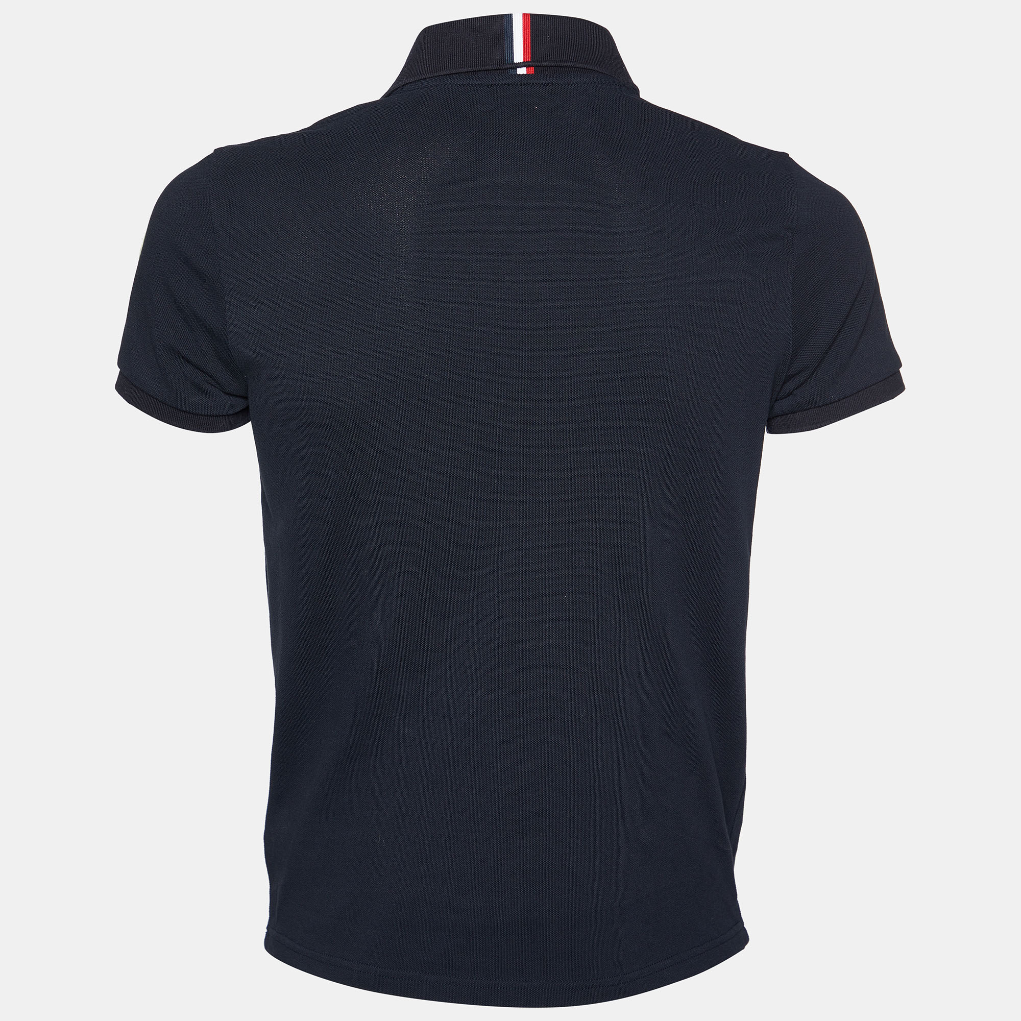 

Moncler Navy Blue Cotton Pique Polo T-Shirt