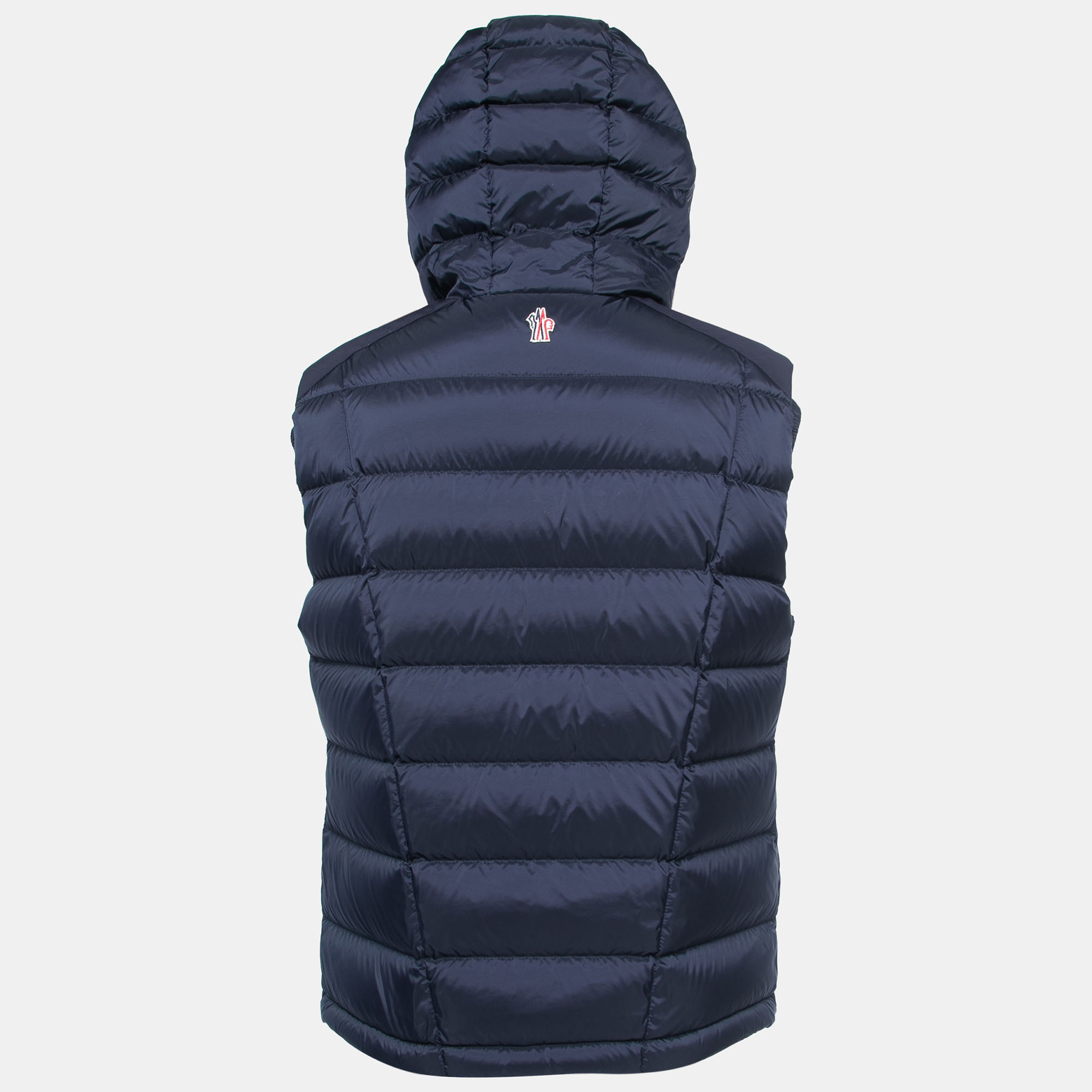

Moncler Navy Blue Synthetic Quilted Hooded Puffer Vest