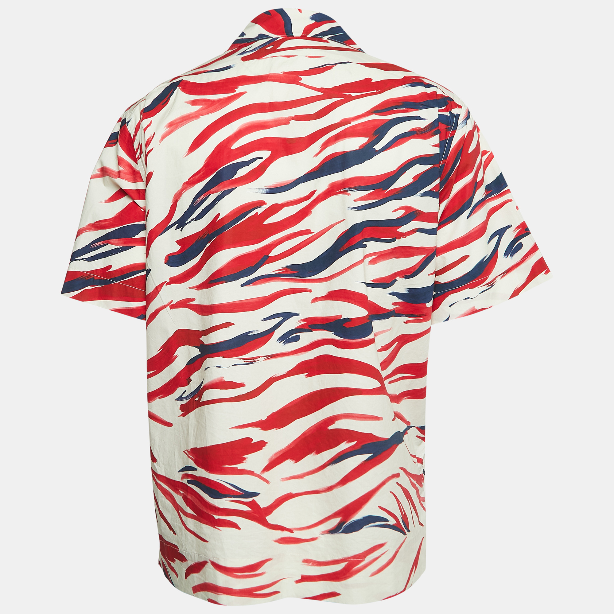 

Moncler Blue/White Surf Print Cotton Short Sleeve Shirt