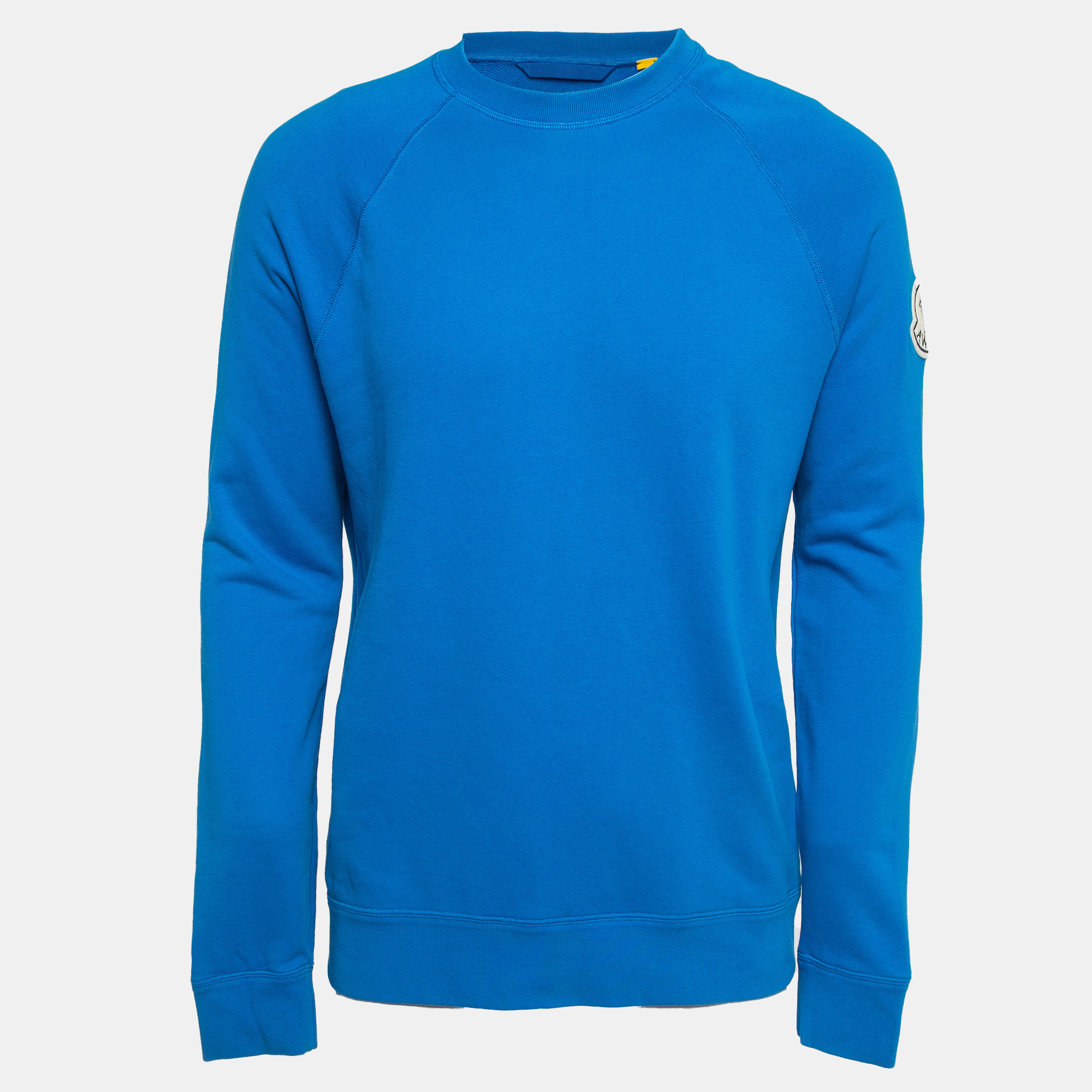

Moncler 2 Moncler 1952 Blue Logo Print Cotton Sweatshirt L