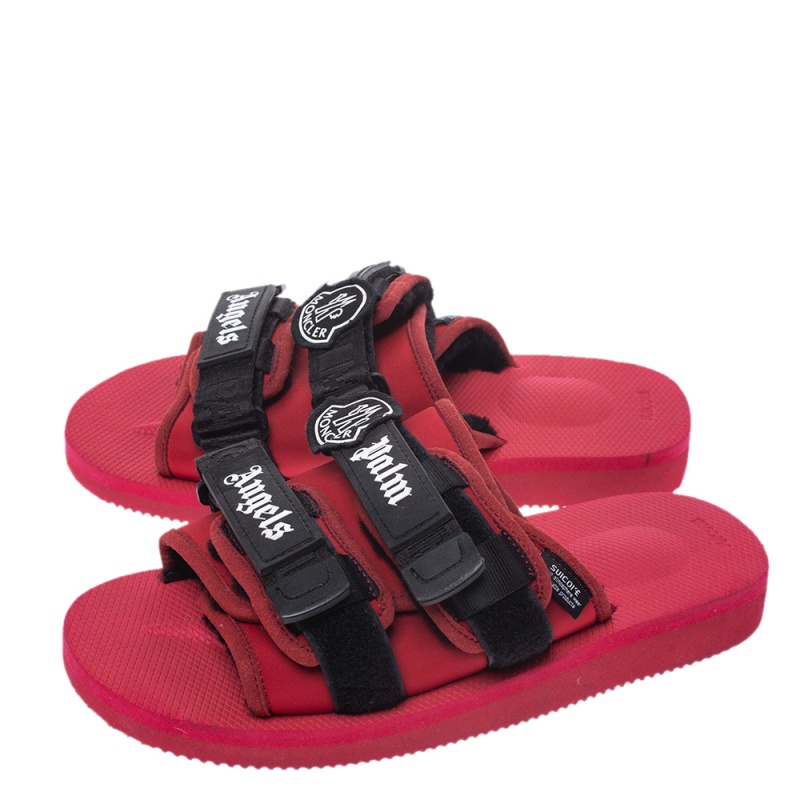 Moncler x Palm Angels x Suicoke Red/Black Fabric And Nylon Moto 