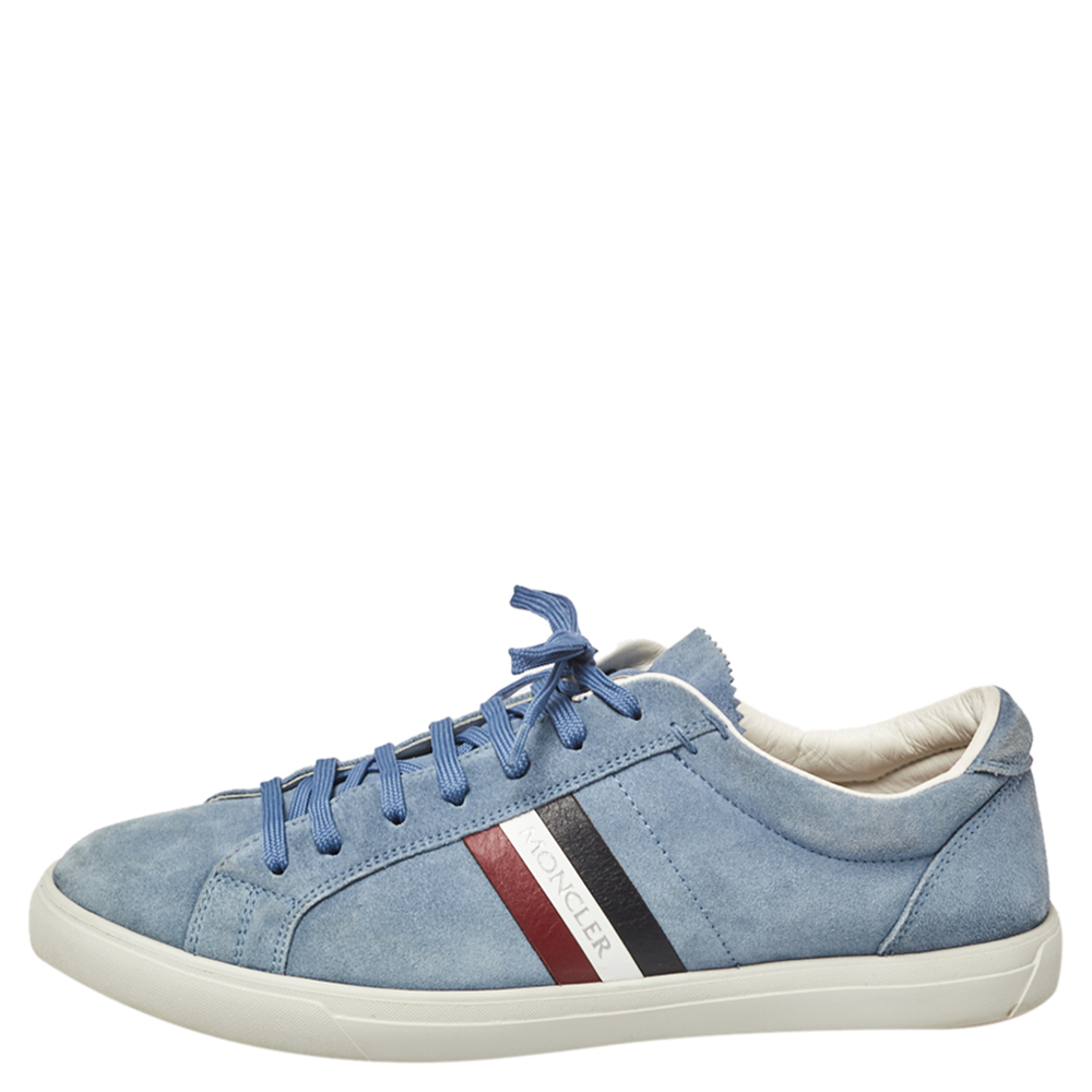 

Moncler La Monaco Blue Suede Low Top Sneakers Size