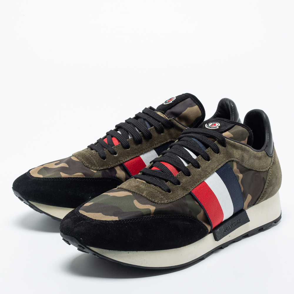 

Moncler Multicolor Suede And Leather Sneakers Size