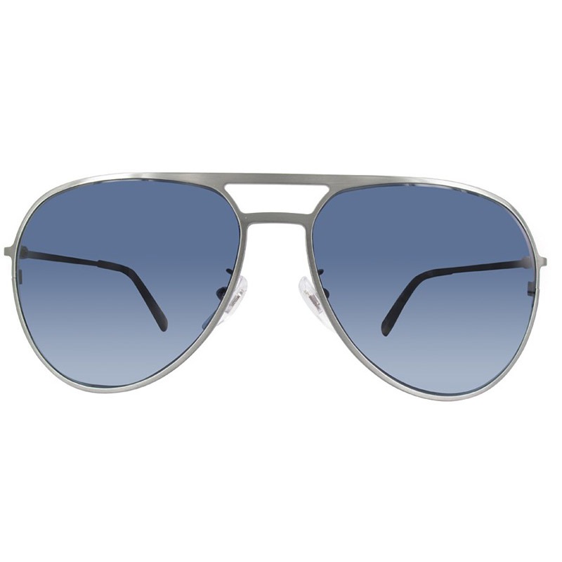 Mont Blanc Shiny Light Ruthenium/Blue MB546SF Aviator Sunglasses
