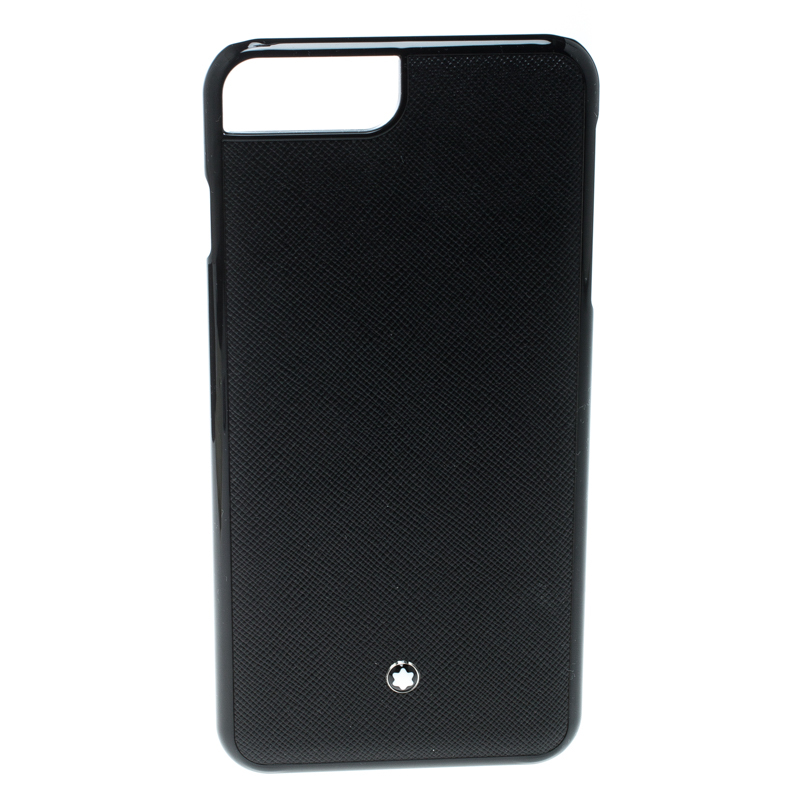 Pre Owned Montblanc Black Leather Iphone 8 Plus Case