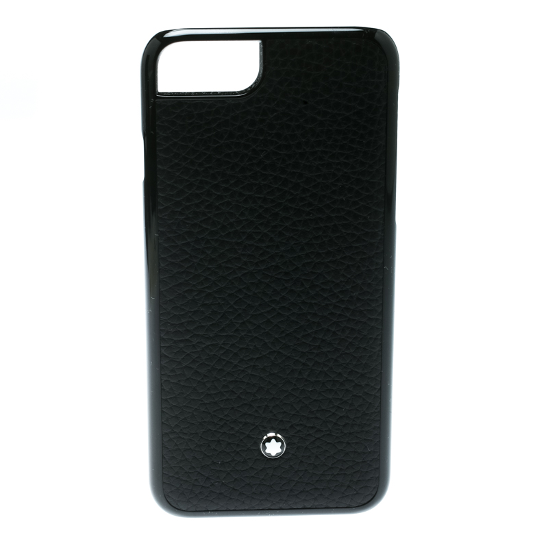 Pre Owned Montblanc Black Leather Hardphone iPhone 8 Case