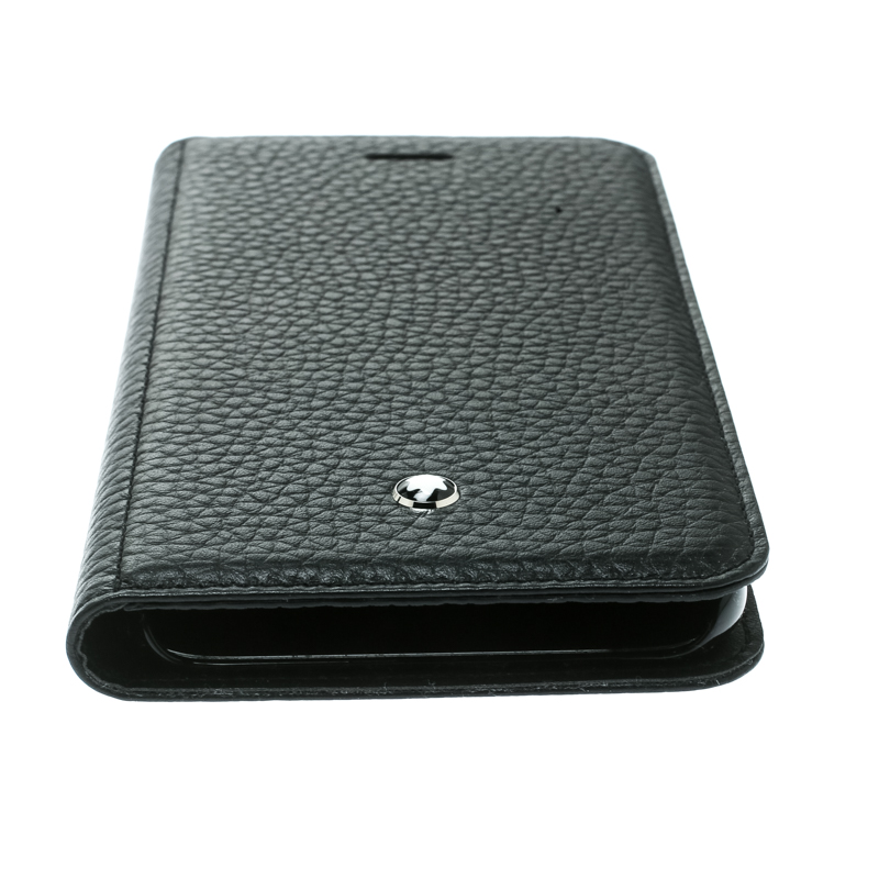 Montblanc Black Leather Flipside Iphone 8 Case Montblanc | TLC