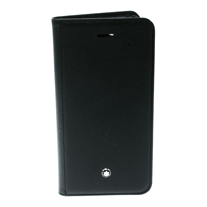 Pre Owned Montblanc Black Leather Flipside iPhone 8 Case