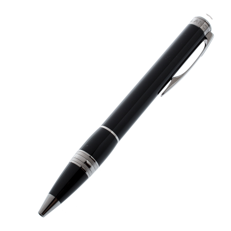 Pre Owned Montblanc StarWalker Midnight Black Resin Ruthenium Coated Ballpoint Pen
